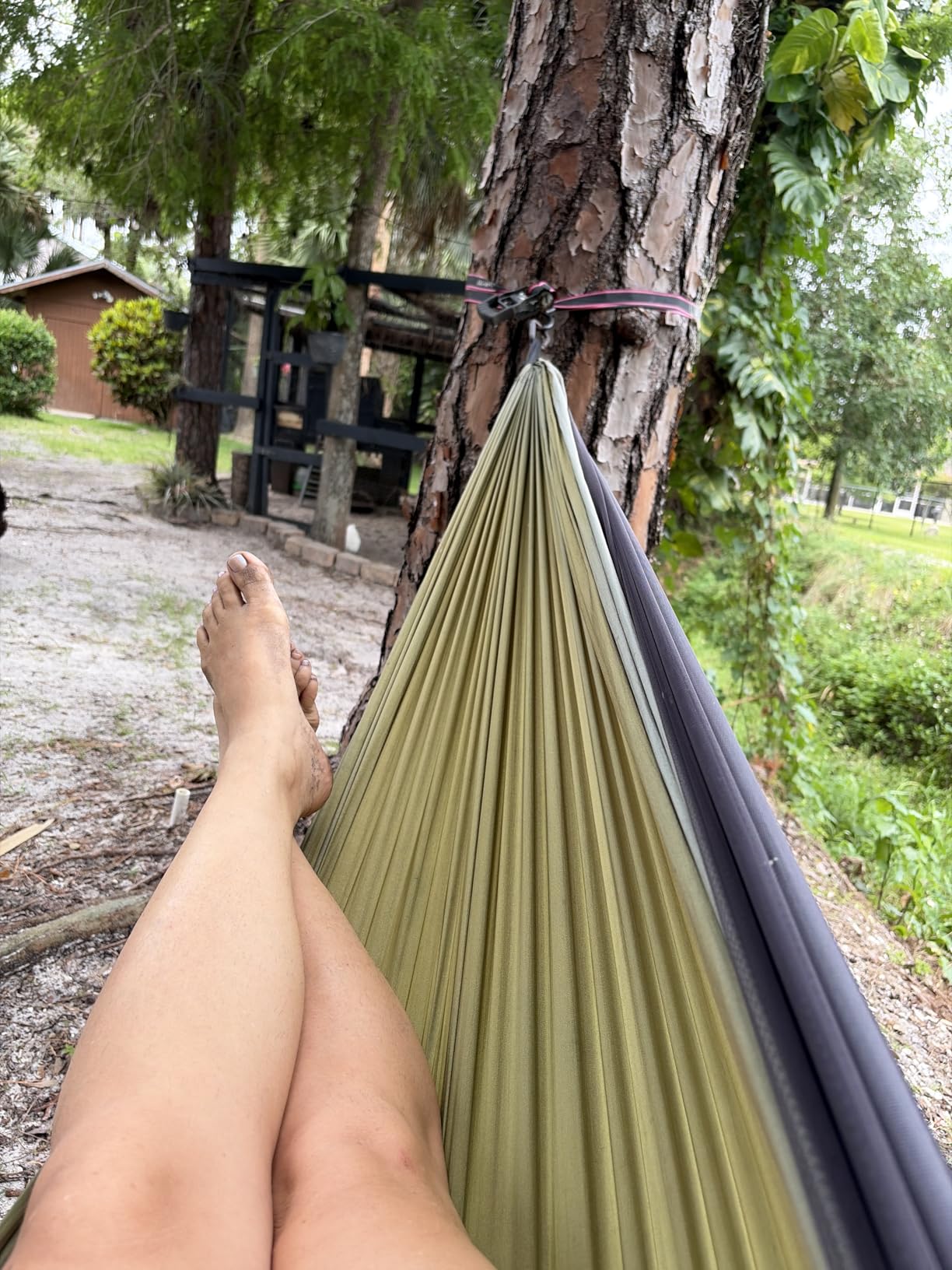 Covacure Camping Hammock, 772 lbs Capacity Double Hammock - Black | Lightweight Hammocks with Tree Straps & Carry Bag, Durable Parachute Nylon, Portable for Hiking, Backyard, Travel, Beach customer photo 2