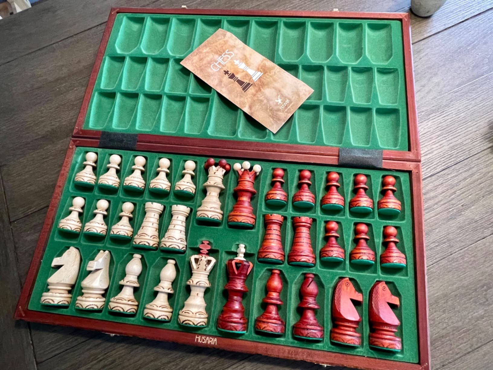 Husaria Ambassador Wooden Chess Set, 21.7 in customer photo 1