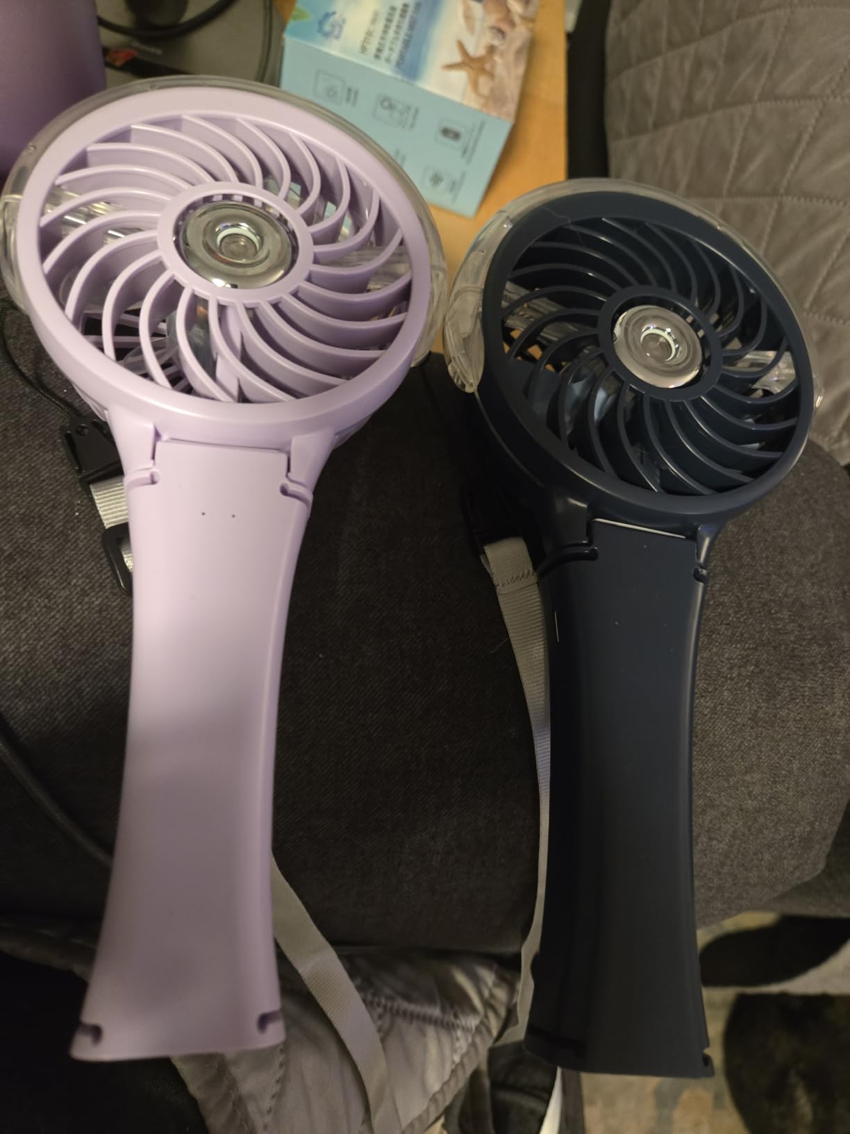 HandFan Upgraded Portable Handheld Misting Fan, Rechargeable Personal Mister Fan, Spray Water Mist Fans, Mini Cooling Hand Fans for Summer Beach Travel Concerts, Gifts for Women(Royal Blue) customer photo 1