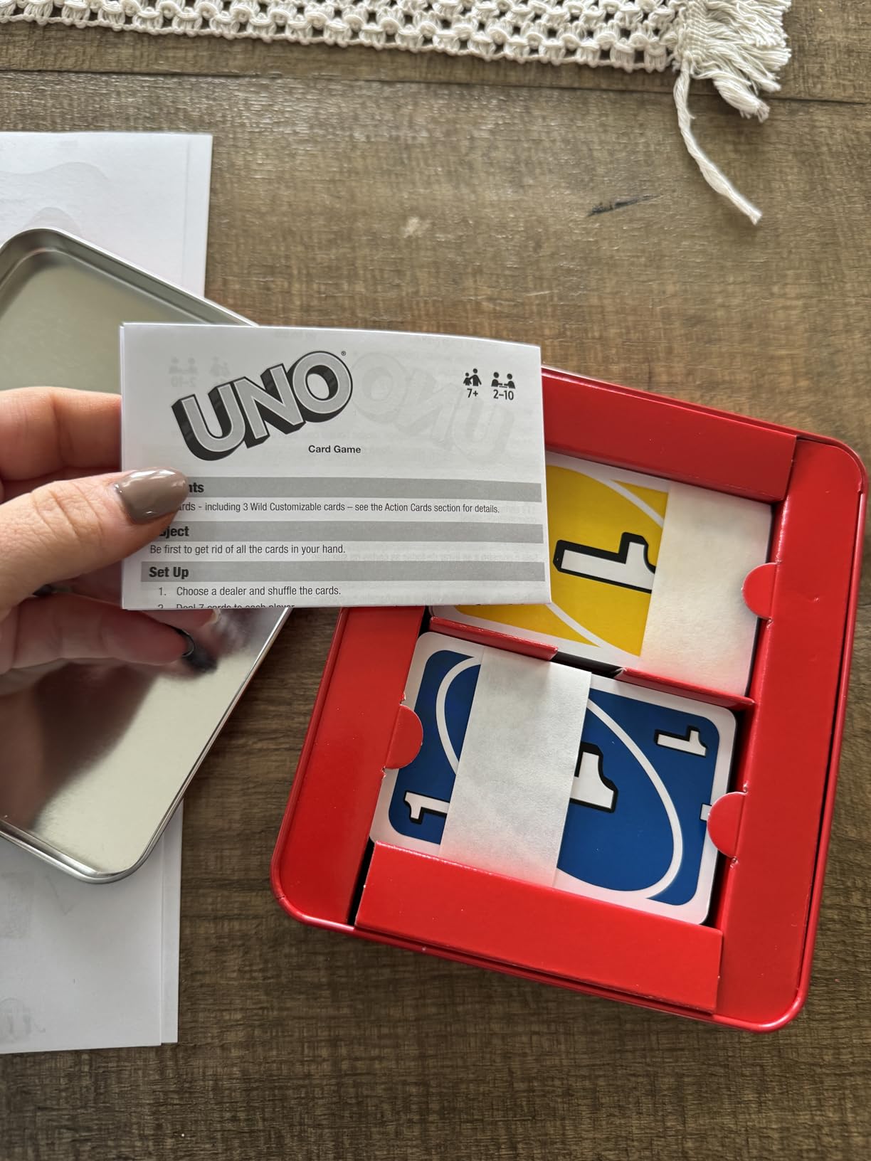 Mattel Games UNO Card Game for Kid, Adult & Family Nights & Parties, Travel & Vacations, Color Blind Accessible & Customizable Deck (Amazon Exclusive) customer photo 1