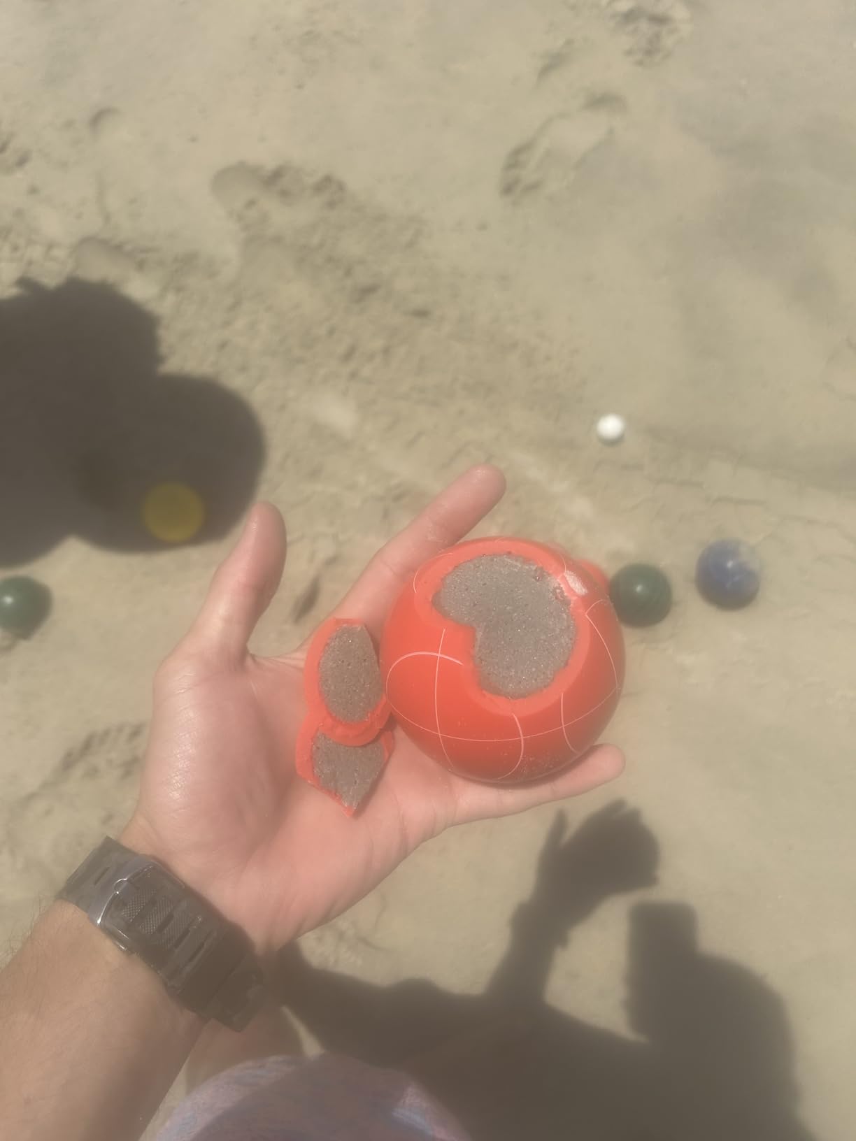 ropoda 90mm Bocce Ball Set with 8 Polyresin Balls, Pallino, Case and Measuring Rope for Backyard/Lawn/Beach/Outdoor, Resin Bocce Ball for Kids Teens Beginners customer photo 2
