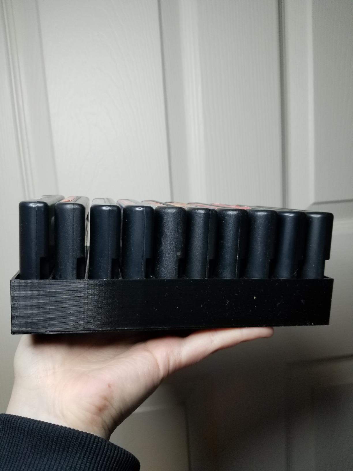 Collector Craft, Black, Sega Genesis Compatible Cartridge Holder, Sega Game Tray, Holds 10 Games, Clutter Reducing, Retro Video Game Collection, Dust Protector, Works with Sega Genesis Cartridges customer photo 1