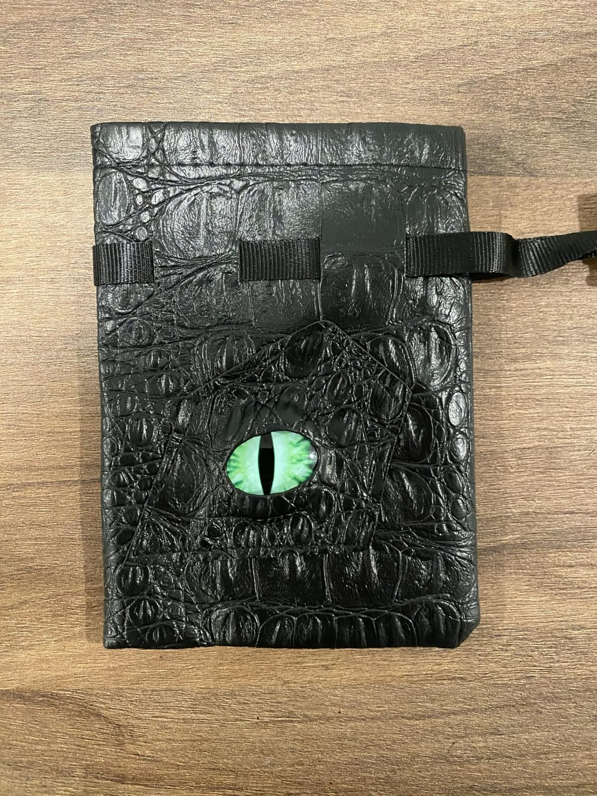 Haxtec Dragon Dice Bag, PU Leather Pouch with 3D Glass Dragon Eye | Drawstring, DND Dice Bag, For Dungeons & Dragons, D&D Gifts for Dragon Gamer and Lovers, Small, Patent D893867 customer photo 1