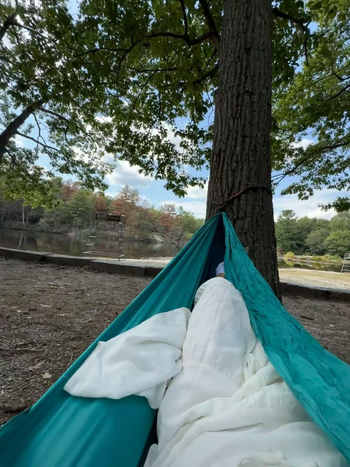 AnorTrek Camping Hammock, Super Lightweight Portable Parachute Hammock with Two Tree Straps Single or Double Nylon Travel Tree Hammocks for Camping Backpacking Hiking customer photo 2