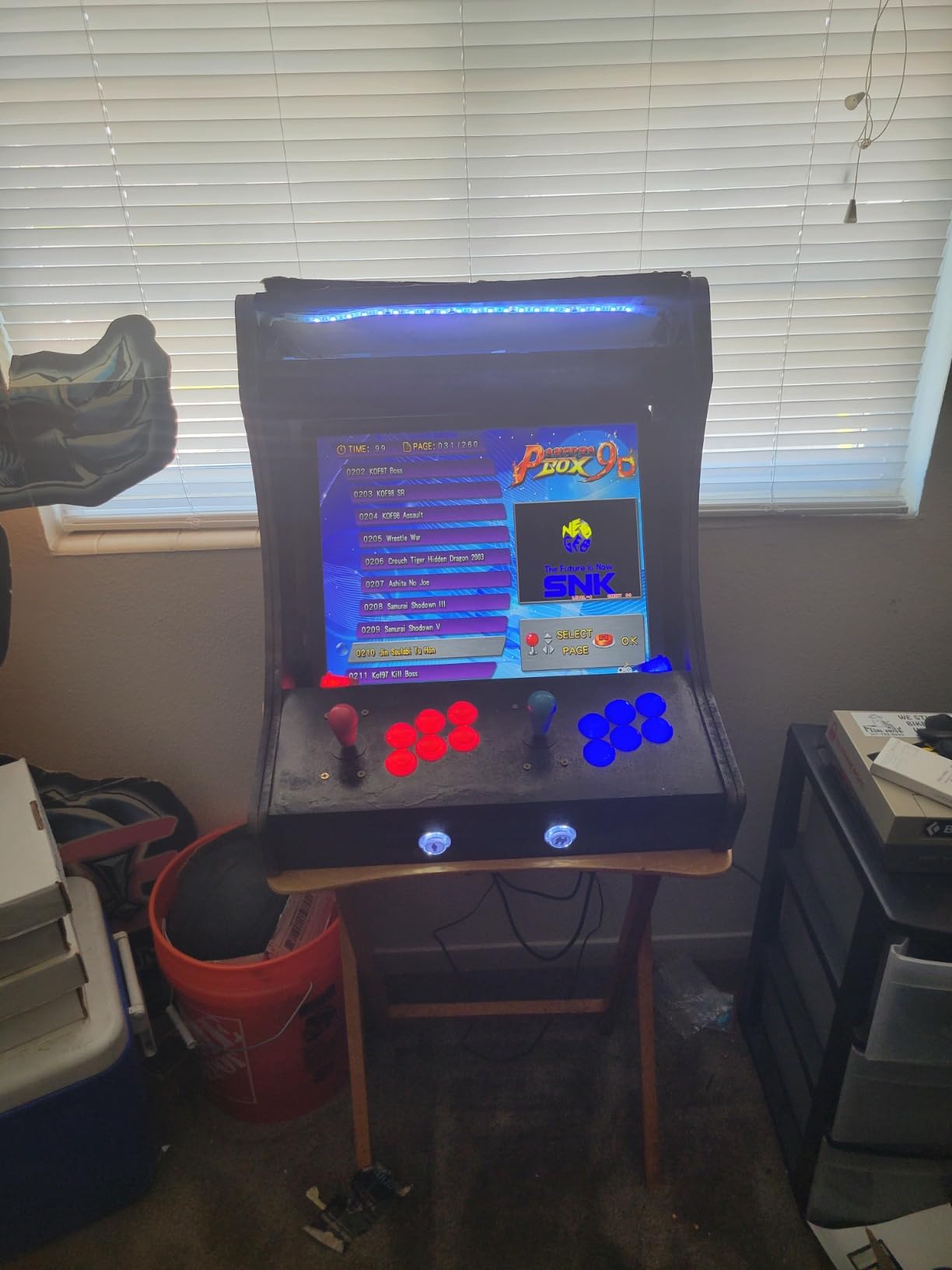 EG STARTS 2 Player Arcade Games DIY Kit Parts 2 Ellipse Oval Joystick Handles + 20 LED lit Arcade Buttons (Red & Blue Kit) customer photo 2