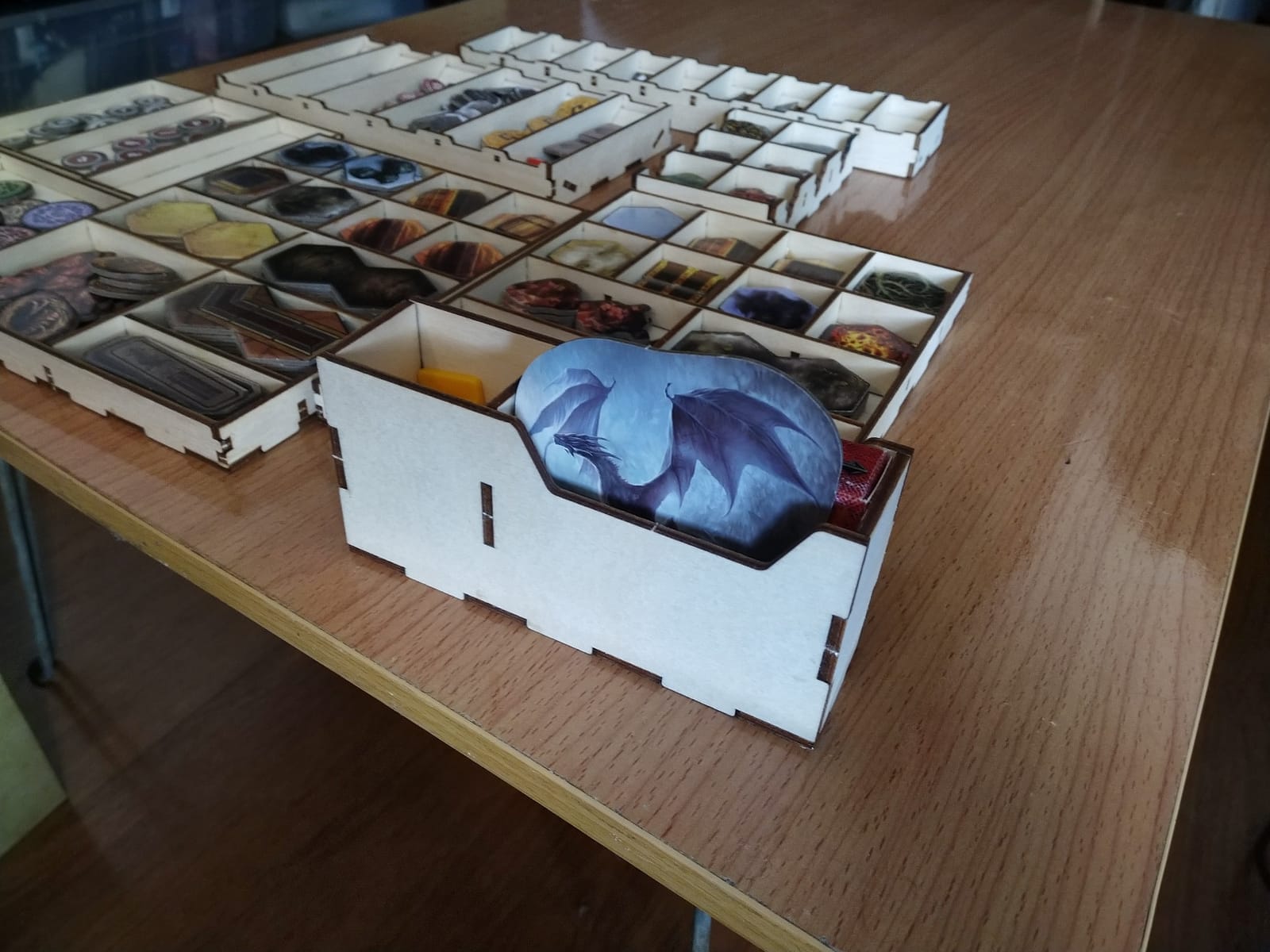The Broken Token Game Organizer Compatible with Gloomhaven - Wooden Game Organizing Box with Multiple Trays and Dividers customer photo 1