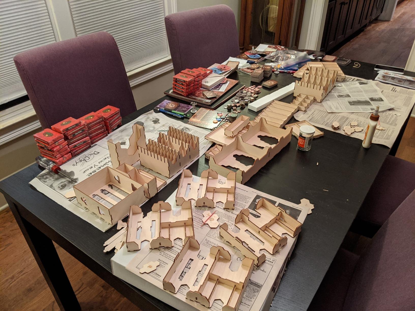 The Broken Token Game Organizer Compatible with Gloomhaven - Wooden Game Organizing Box with Multiple Trays and Dividers customer photo 2