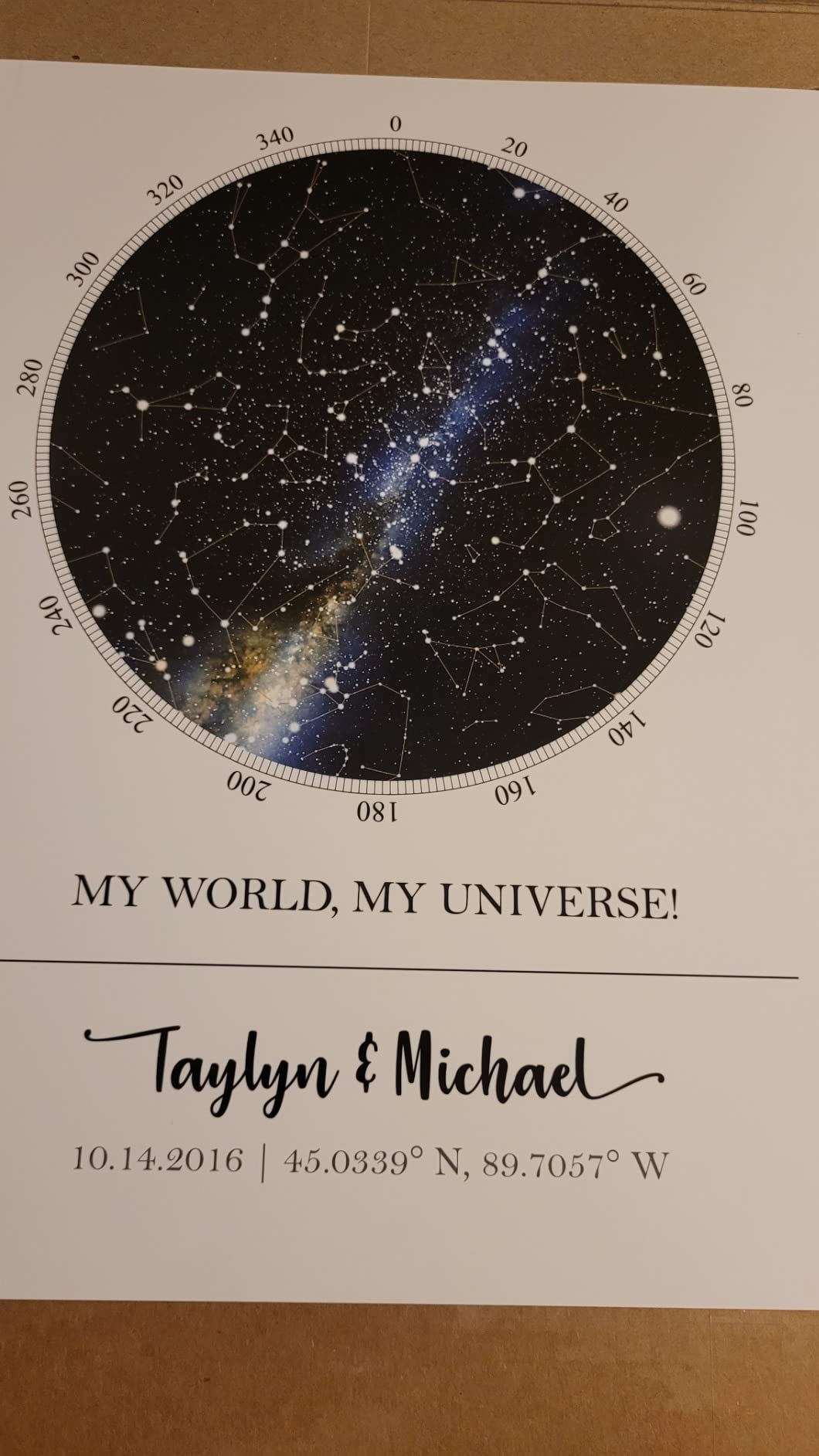 Custom Star Map - Personalized (Multiple Sizes - Unframed Print, Star Constellation Wall Art, Great Gift - Special Occasion, Engagement, Wedding, Birthday, Anniversary) customer photo 1