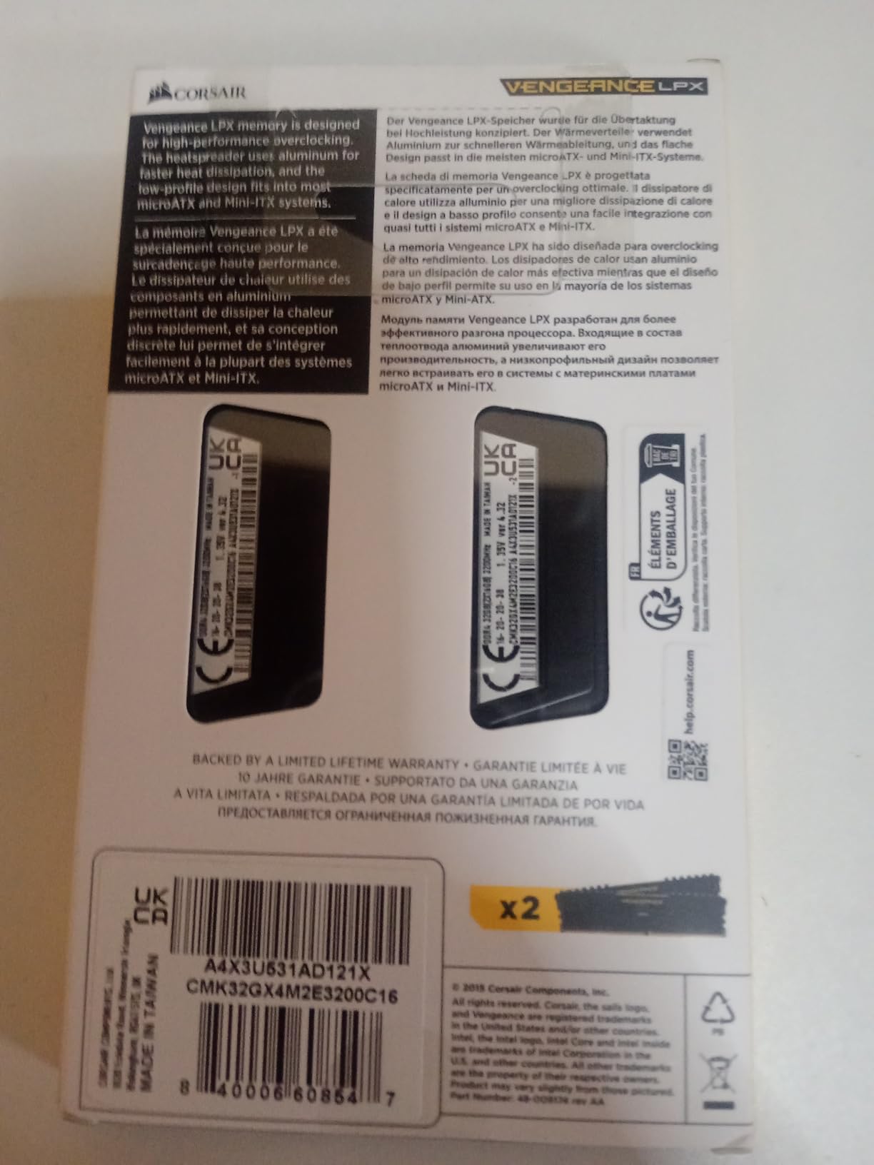 CORSAIR Vengeance LPX DDR4 RAM 32GB (2x16GB) Up to 3200MHz CL16-20-20-38 1.35V Intel XMP AMD EXPO Computer Memory – Black (CMK32GX4M2E3200C16) customer photo 2