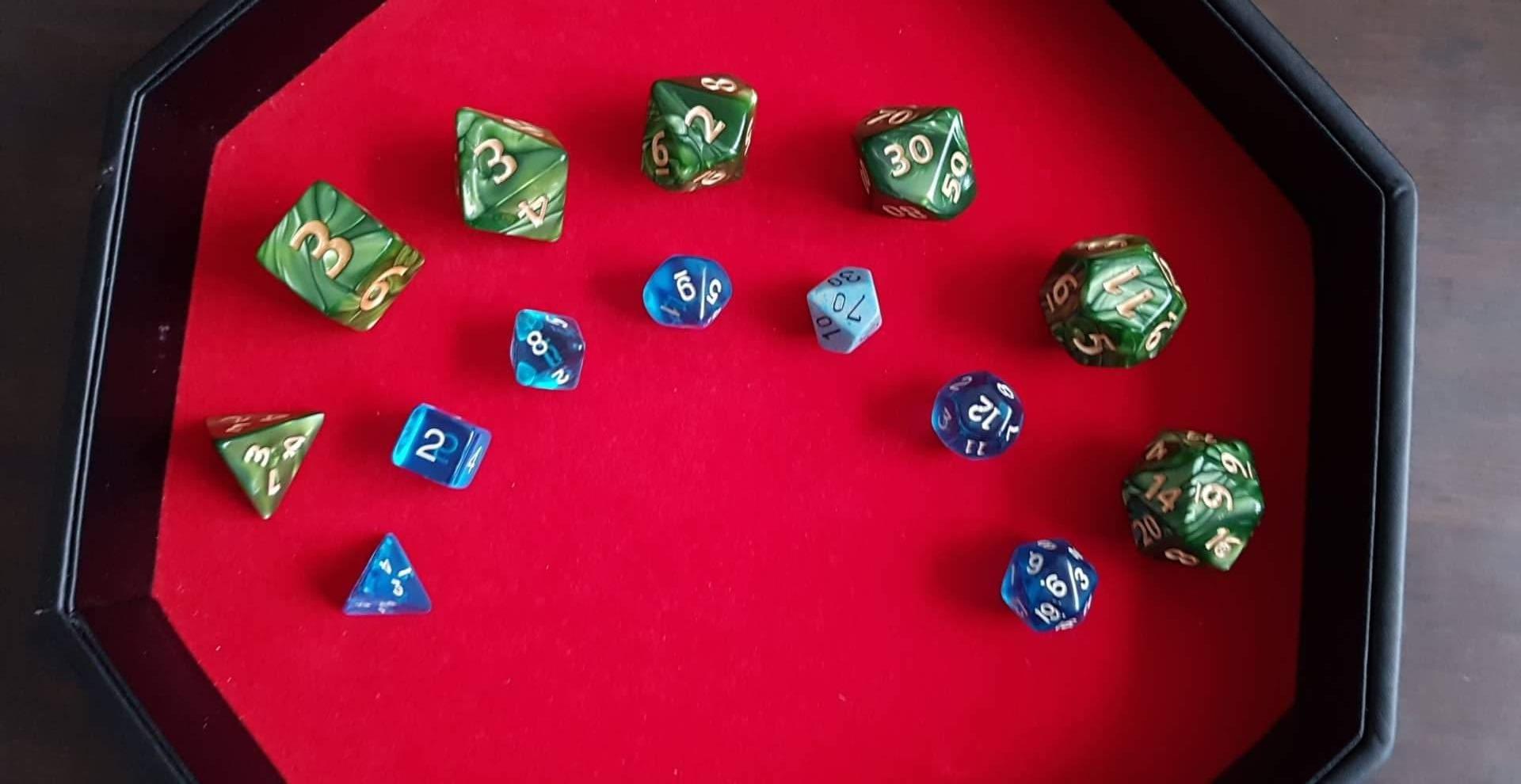 Dungeons and Dragons D&D Giant Black 25mm Polyhedral Dice Set - RPG Dice Bag, Pathfinder, MTG customer photo 2