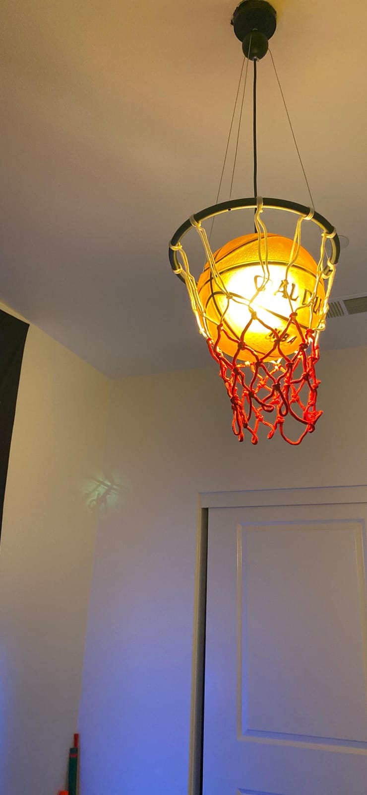 Creative Basketball Hanging Light Fixtures Pendant Lighting Chandelier Lamps, Ceiling Lights with Glass Lampshade for Children Bedroom Reataurant Bar Shops customer photo 2