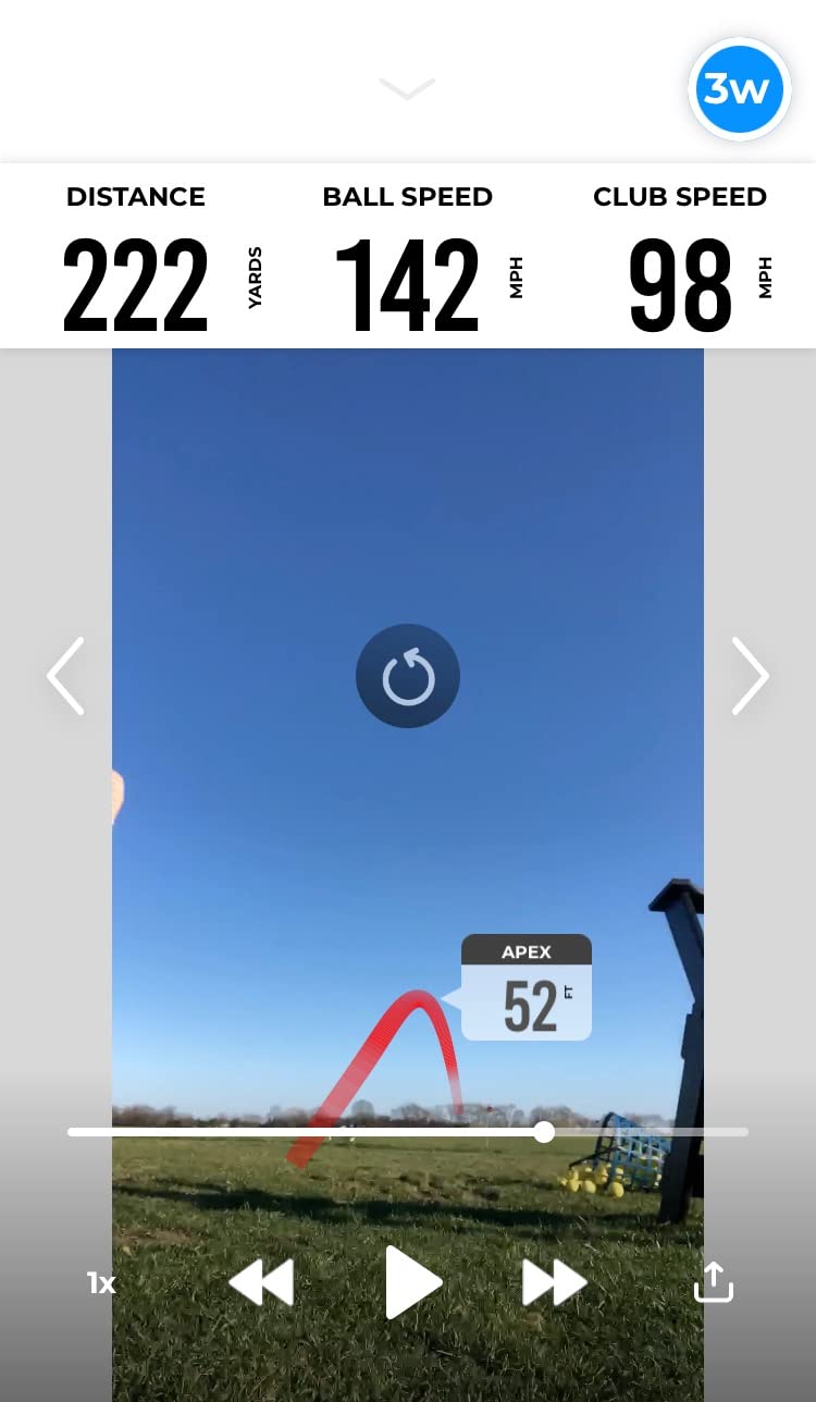 Rapsodo Mobile Launch Monitor Golf Simulator | MLM iPhone & iPad Only | Indoor & Outdoor Swing Analyzer & Tracker | GPS Satellite View | Ball Speed, Club Speed & Launch Angle Data customer photo 1
