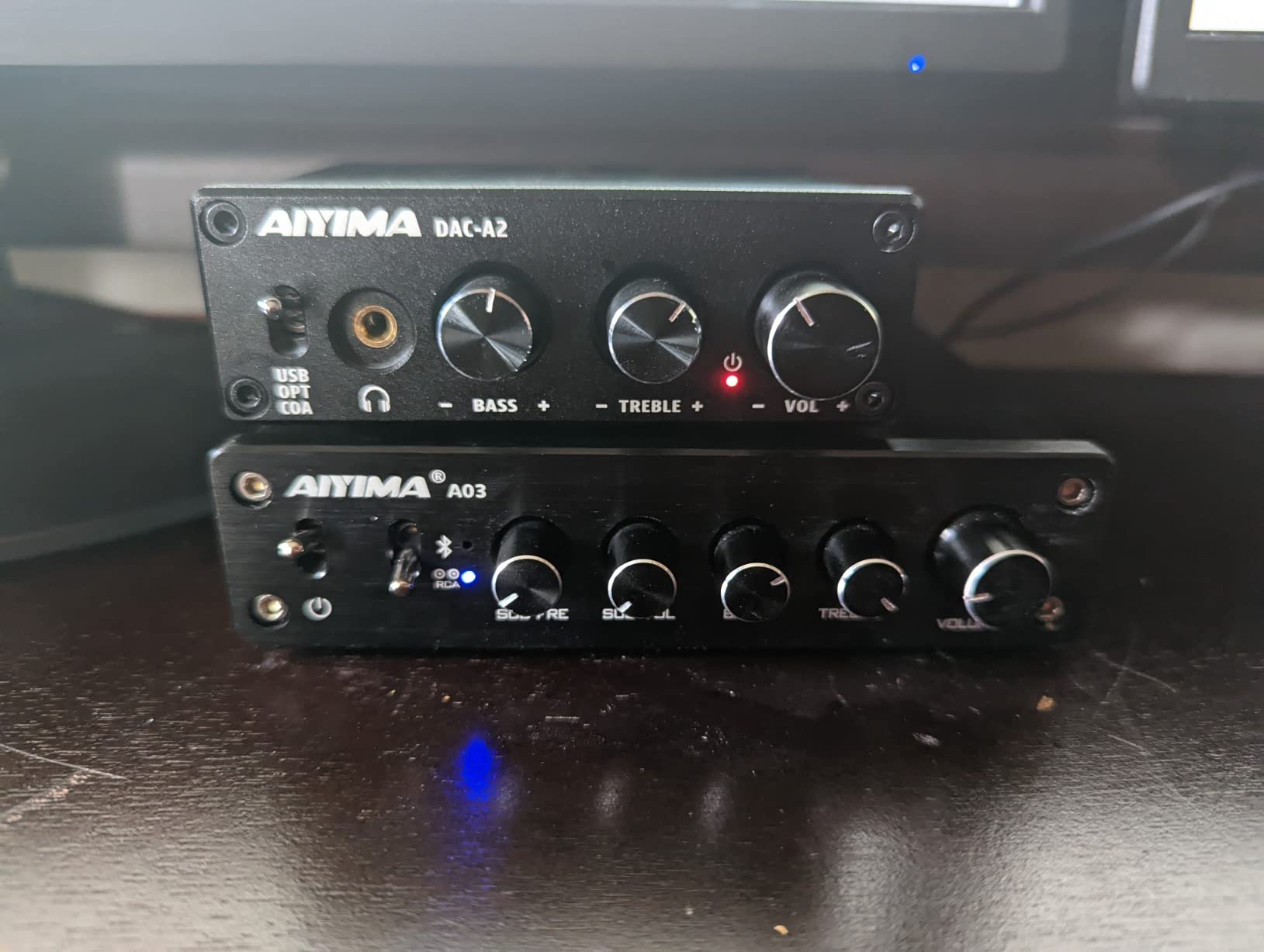 AIYIMA DAC-A2 Headphone Amplifier & Desktop DAC for PC, MAC and Gaming | Plug & play 24Bit/192kHz DAC amp. Adds Bass/Treble control & RCA/3.5mm Outputs, USB/Optical/Coaxial Input customer photo 2
