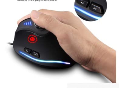 TRELC Wired Gaming Mouse with 5 D Rocker, 10000 DPI/11 Programmable Buttons, Vertical Ergonomic Mouse with On-Board Memory, Optical Computer Mice for PC/Laptop/E-Sports/Gamer customer photo 1