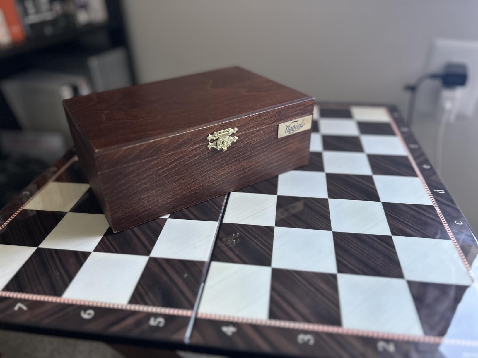 Wooden Storage Box/Case For Standard Size Chess Pieces - Chessmen Not Included customer photo 2