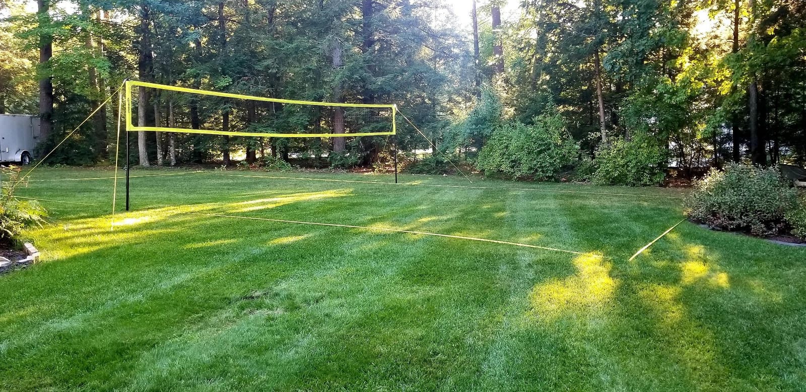 Professional Heavy Duty Volleyball Net Set for Backyard Outdoor | Steel Anti-Sag Winch, Rust-Resistant Aluminum Poles, 32FT Reinforced Net, 3 Official Height Adjustable, Portable Carry Bag customer photo 1
