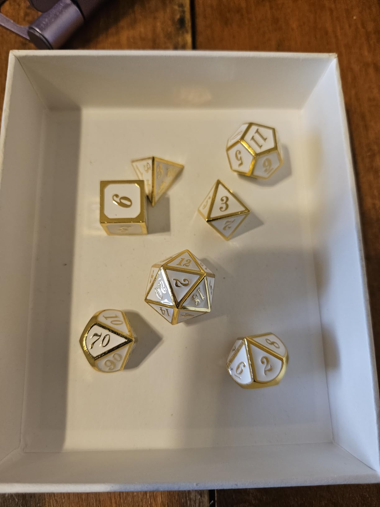 DnDnD Glowing DND Metal Dice Set, Luminous Blue Metal Dice for Role Playing Game Dungeons and Dragons RPGs and Other Table Games customer photo 2