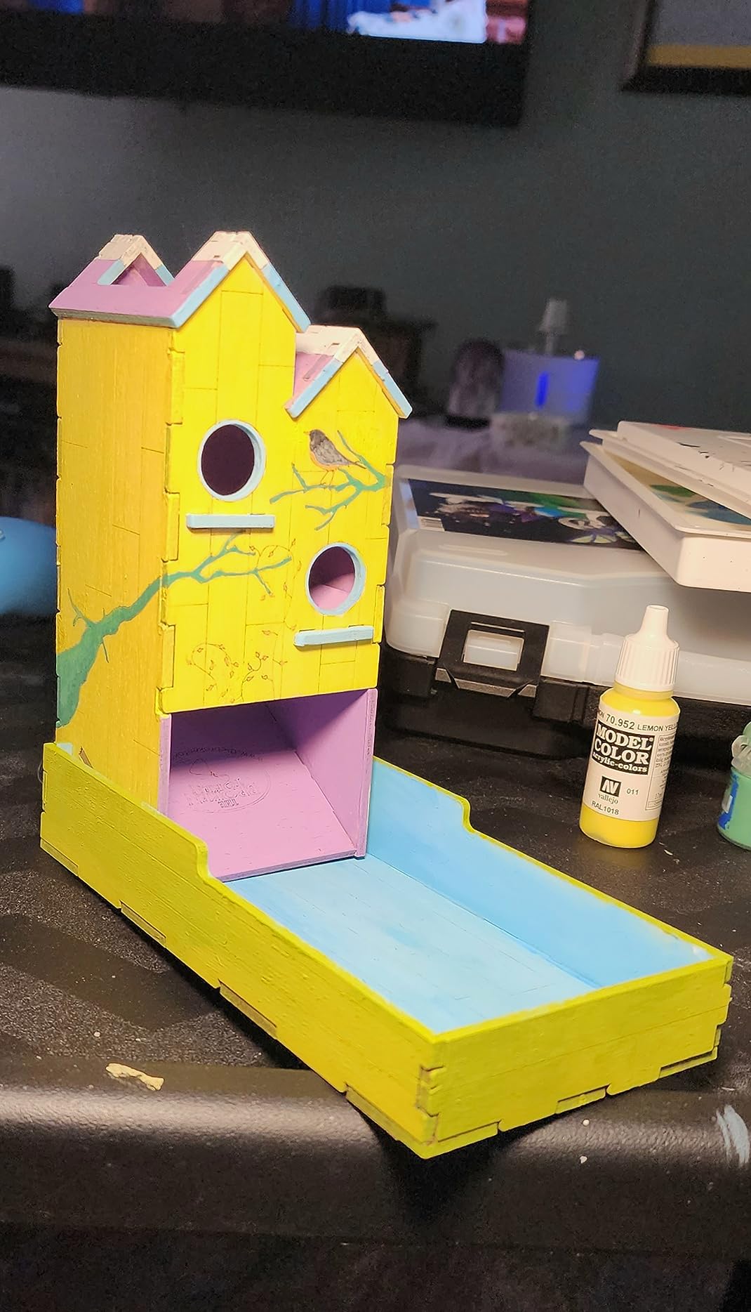 The Broken Token Mini Birdhouse Dice Tower - Wooden Dice Tower customer photo 1