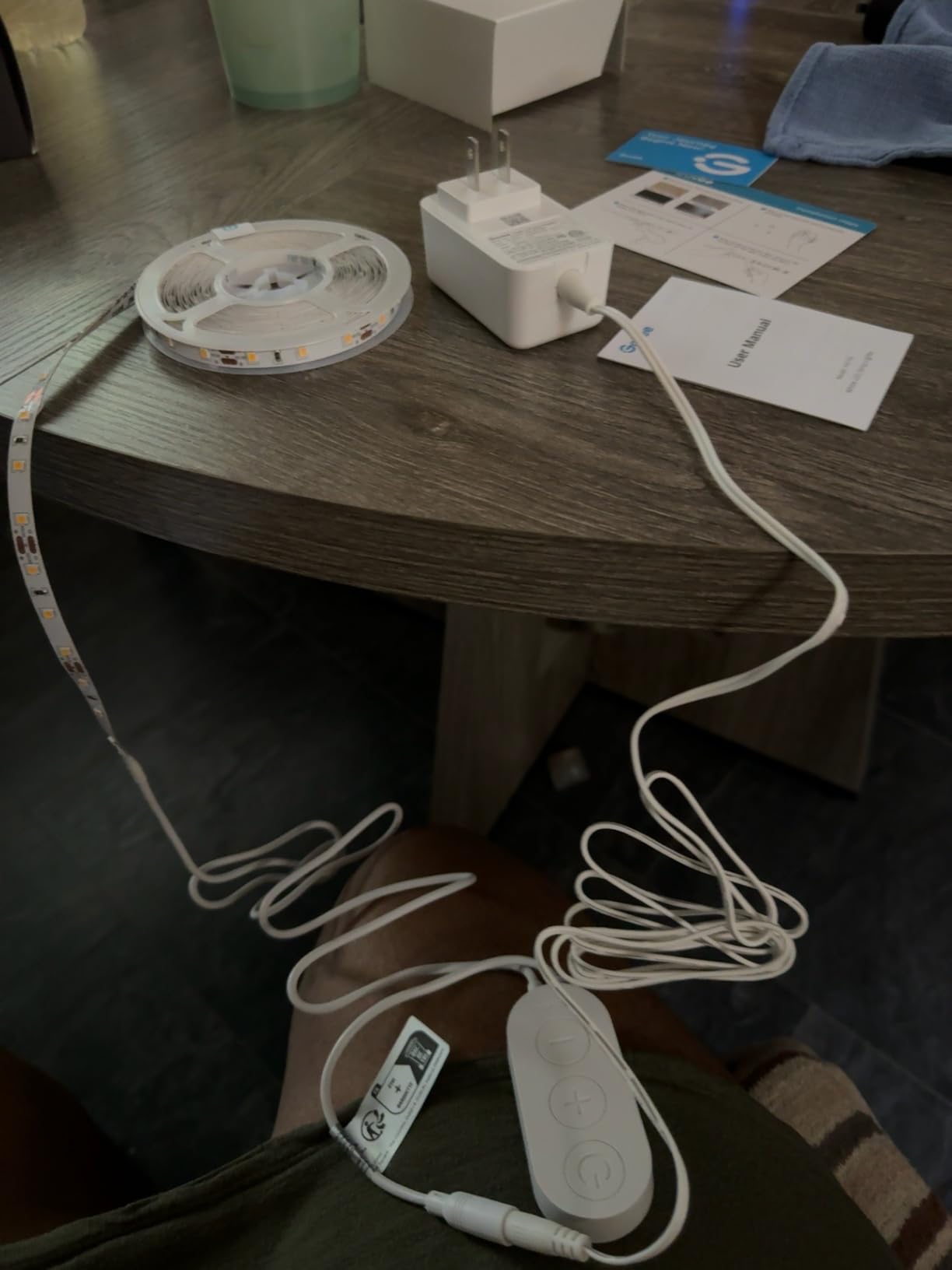 Govee Cool White LED Strip Lights 16.4ft with Control Box, 6500K, Dimmable | Bright 300 LEDs, Strong Adhesive, Daylight White Lights for Mirror, Under Cabinet, Living Room, Study, LED Lights for Bedroom customer photo 1