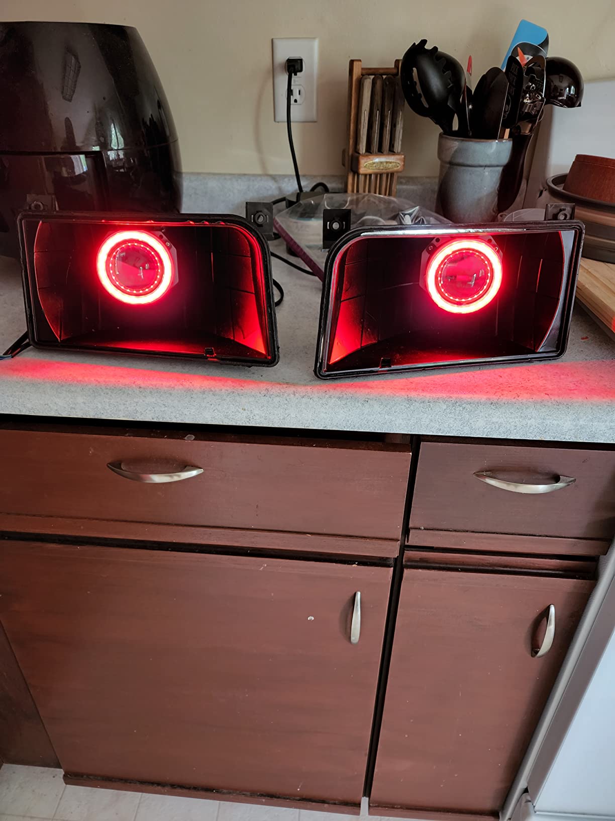 Qasim 70MM RGB LED Angel Eyes Halo Ring Car Decorative Light | 72SMD COB Universal For Motorcycle DRL Driving Warning Fog Light TailLight Bluetooth Mobile APP Control 12V 1set customer photo 2