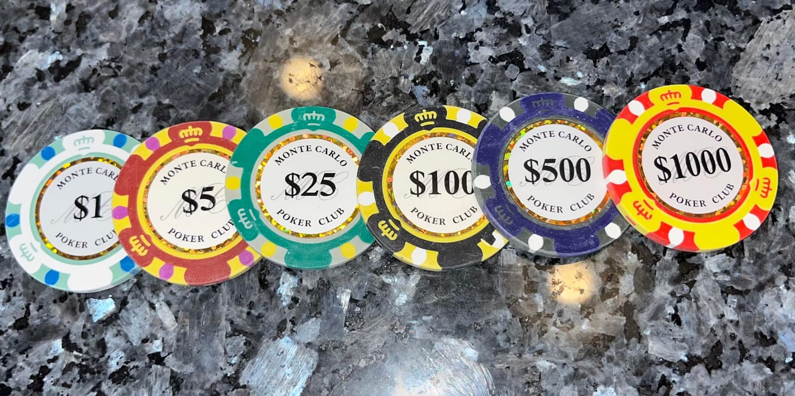 DA VINCI Monte Carlo Poker Club Set of 500 14 Gram 3 Tone Chips with Upgrade Ding Proof Black ABS Case customer photo 1
