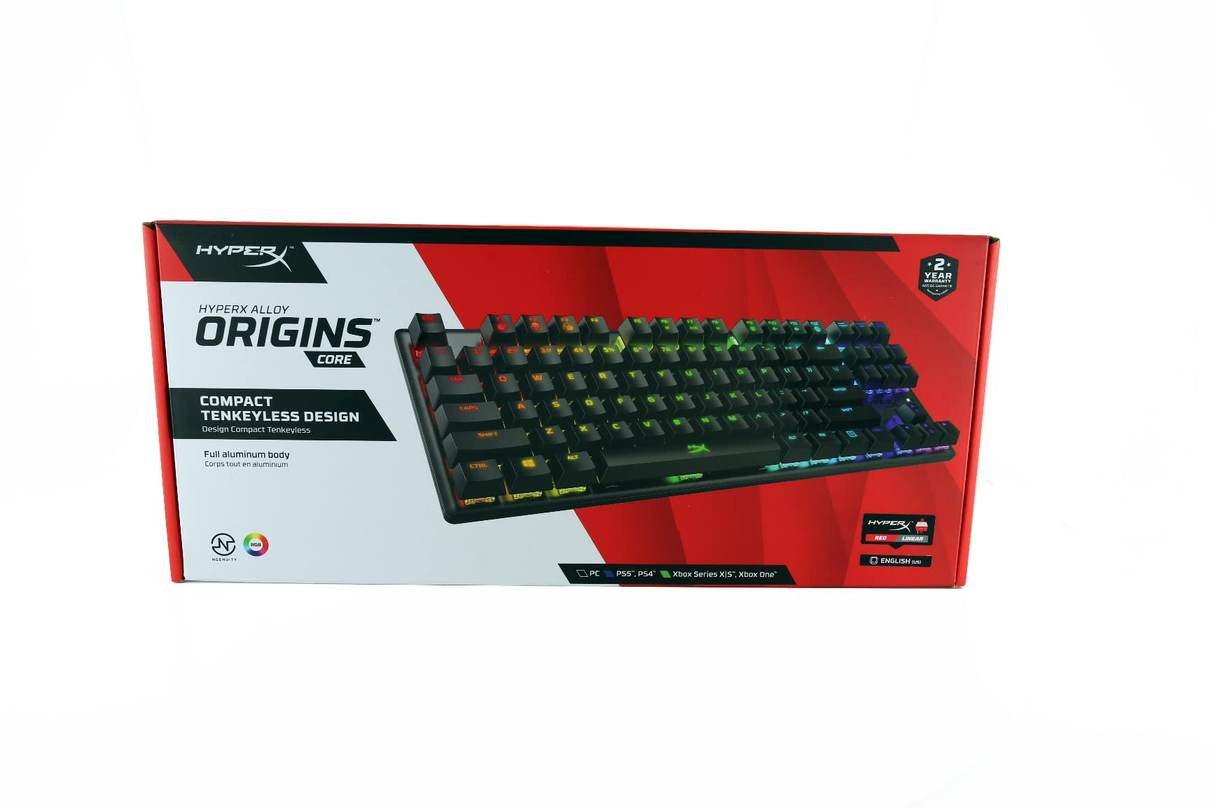 HyperX Alloy Origins Core - Tenkeyless Mechanical Gaming Keyboard, Software Controlled Light & Macro Customization, Compact Form Factor, RGB LED Backlit, Linear HyperX Red Switch, Black customer photo 2