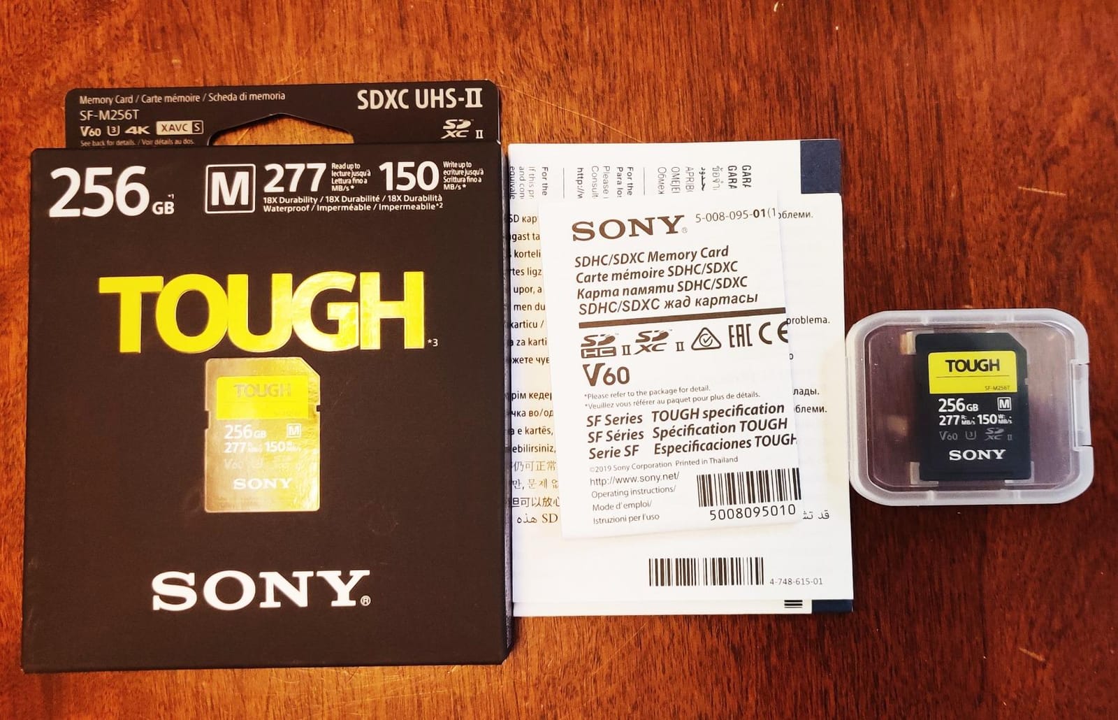 Sony TOUGH-M series SDXC UHS-II Card 128GB, V60, CL10, U3, Max R277MB/S, W150MB/S (SF-M128T/T1) customer photo 1