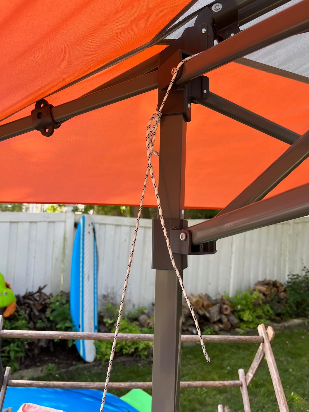 EAGLE PEAK 13x13 Pop Up Canopy Tent, Auto Extended Eaves, Gray | Easy Setup, Heavy Duty Outdoor Canopy Tent, Pop Up Gazebo for Backyard, Patio, Camping & Parties, Wheeled Carry Bag, UPF 50+ customer photo 2
