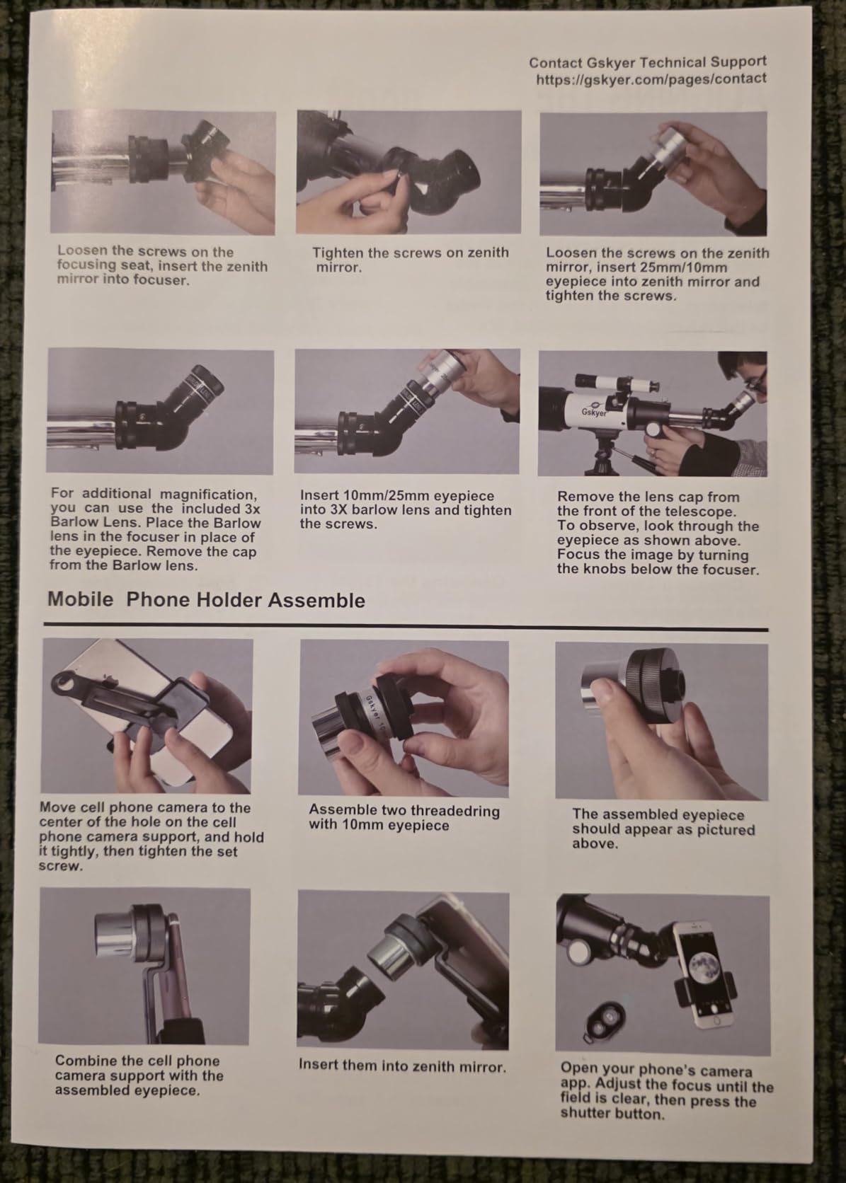 Gskyer Telescope, 70mm Aperture 400mm AZ Mount Astronomical Refracting Telescope for Kids Beginners - Travel Telescope with Carry Bag, Phone Adapter and Wireless Remote customer photo 2