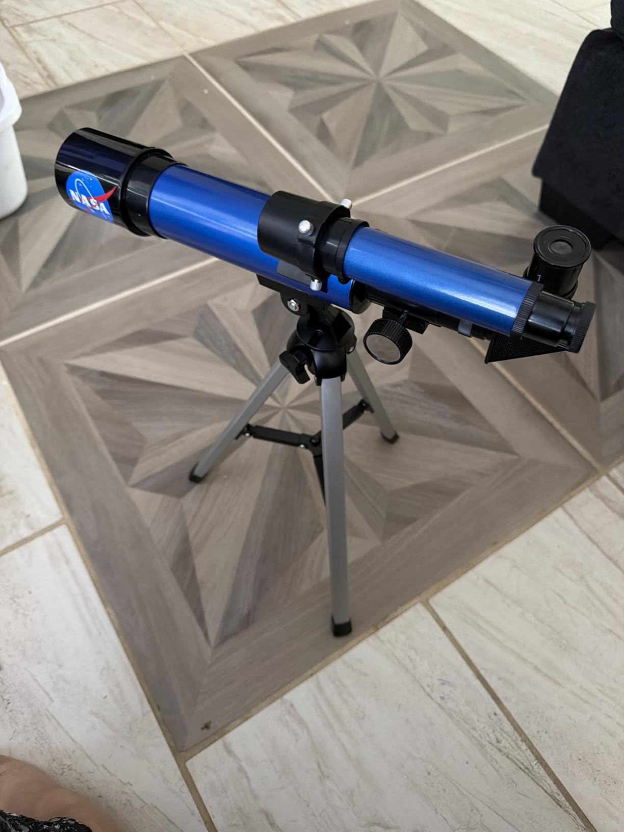 NASA Lunar Telescope for Kids - 90x Magnification, Includes Two Eyepieces, Tabletop Tripod, and Finder Scope- Kids Telescope for Astronomy Beginners, Space Toys, NASA Gifts (Amazon Exclusive) customer photo 2