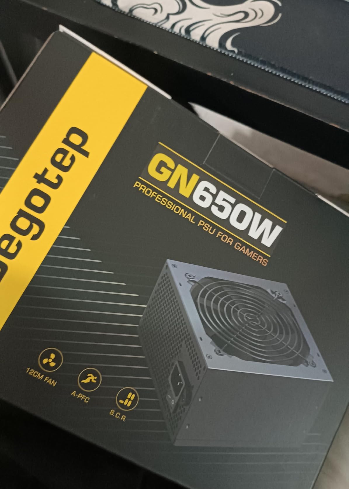 Segotep 650W ATX Power Supply, 80 Plus Gold Certified | Non-Modular with 6+2 Pin Connectors PFC Protection and RoHS Compliance, 120mm Silent Fan Gaming PSU GN-650 Black customer photo 2