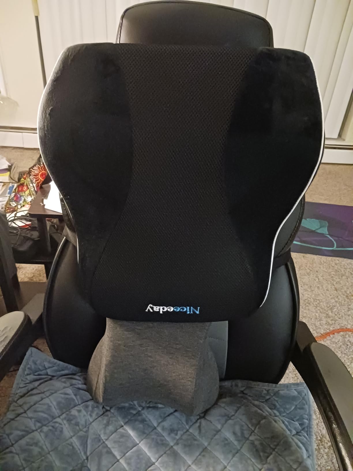 Niceeday Lumbar Support Pillow for Office Chair Car Back Support Pillow, Memory Foam Gaming Chair Desk Chair Back Cushion for Lower Back Pain Relief, Ergonomic Back Rest, Office Home Essentials customer photo 2