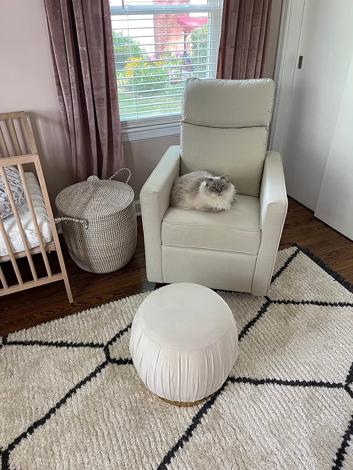 DaVinci Gabby Glider Recliner Nursery Chair w/ 360° Swivel - Misty Grey | High Pillowback Glider Rocking Chair - GREENGUARD Gold & FSC Certified - Comfy Swivel Recliner for Living Room & Nursery customer photo 1