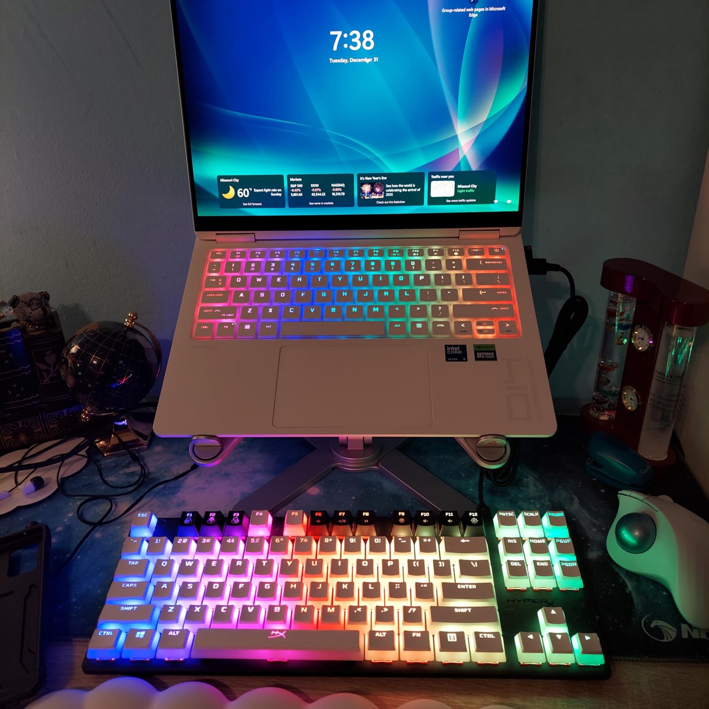HyperX Alloy Origins Core - Tenkeyless Mechanical Gaming Keyboard, Software Controlled Light & Macro Customization, Compact Form Factor, RGB LED Backlit, Tactile HyperX Aqua Switch, Black customer photo 1