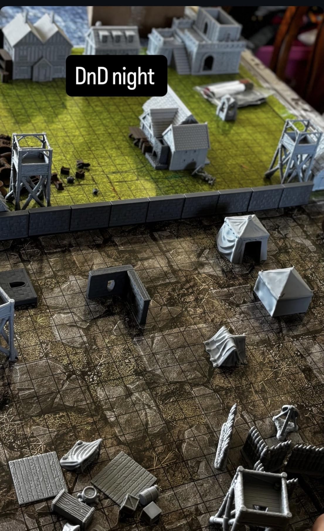 Tidyboss DND Starter Set | 3 X Double Sides 24x 36 Game Grid Mat | 6 Terrains Includes Dry Erase Markers, Eraser, Dice and Clips customer photo 2