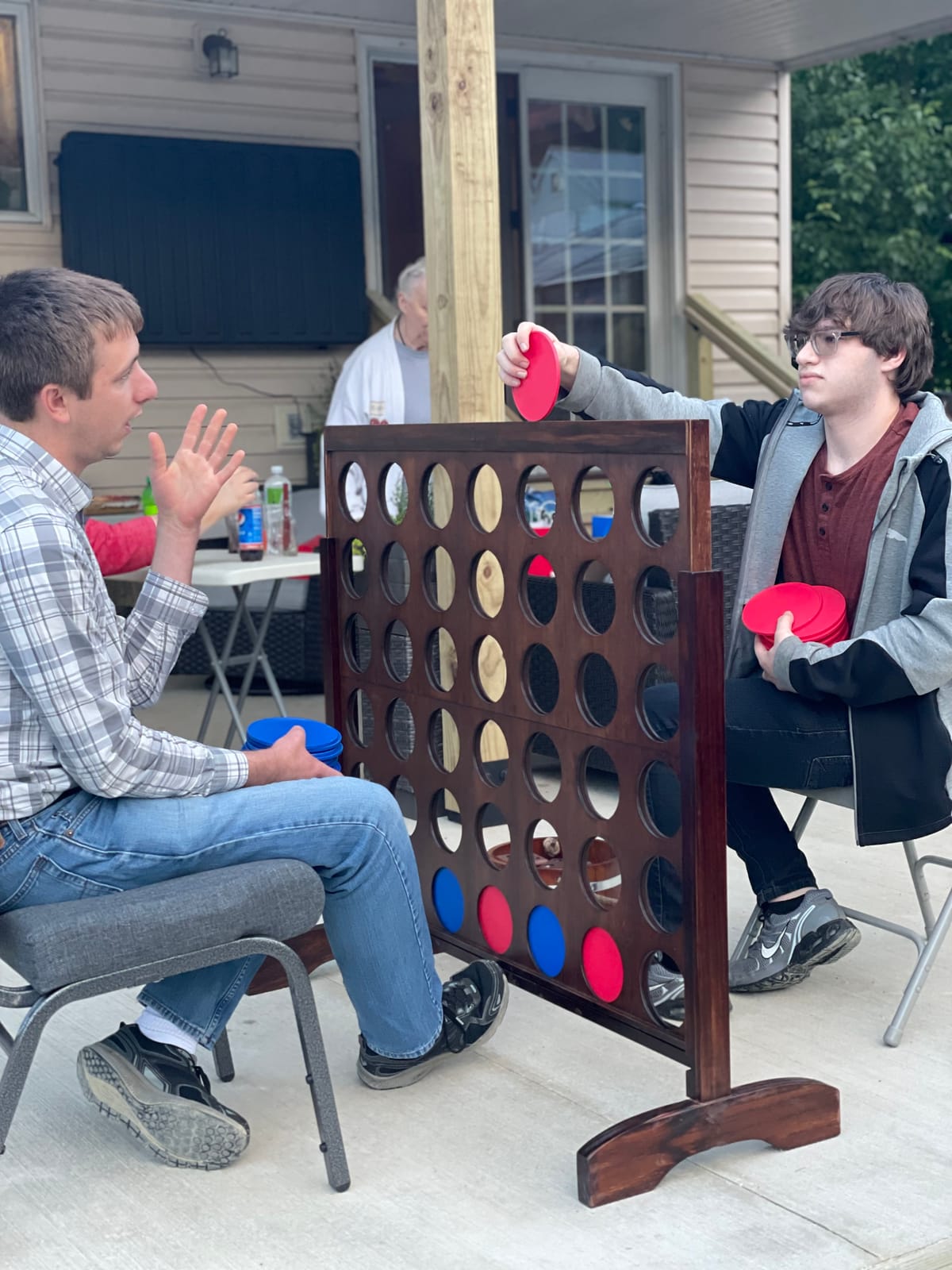 GoSports 4 Foot Giant Wooden 4-in-a-Row Connect Game - Jumbo Party Size with Heavy-Duty Coins - Easy Setup and Portable Design for Indoor and Outdoor Yard Game for Adults customer photo 2