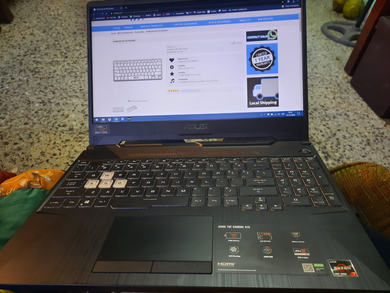 ASUS TUF Gaming A15 Gaming Laptop, 15.6