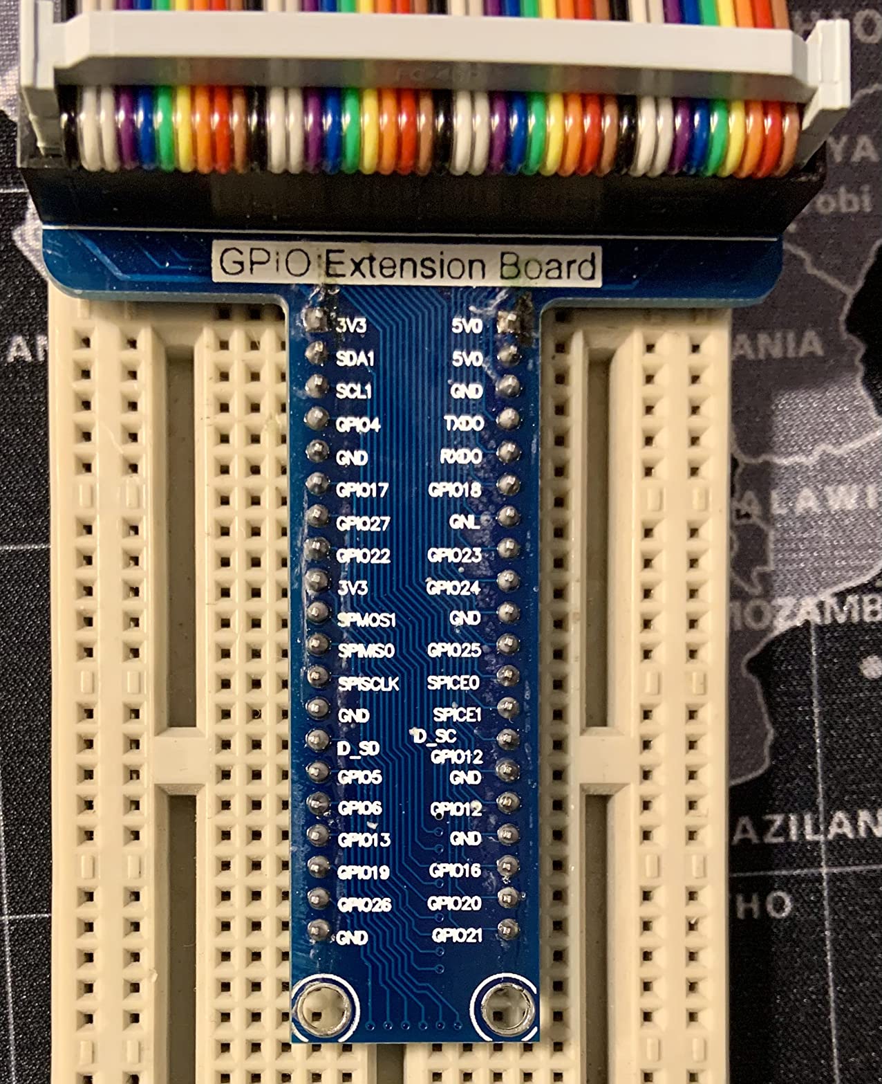 RPi GPIO Breakout Expansion Kit for Raspberry Pi 4B 3B+ 3B 2B B+ with 830 Tie Points Solderless Breadboard, 40pin GPIO Flat Ribbon Cable, 65pcs Jumper Wire customer photo 2