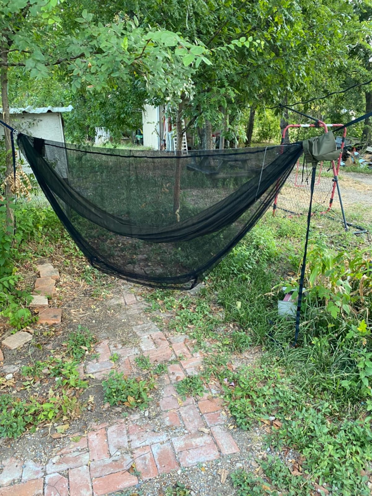 onewind 11ft Camping Double Hammock with Mosquito Net, Ridgeline and Straps | 70D Hexagon Ripstop Nylon, No-see-ums Bugnet, 68'' Single Wide Panel, Portable 2 Person Hammock for Hiking Backpacking customer photo 2