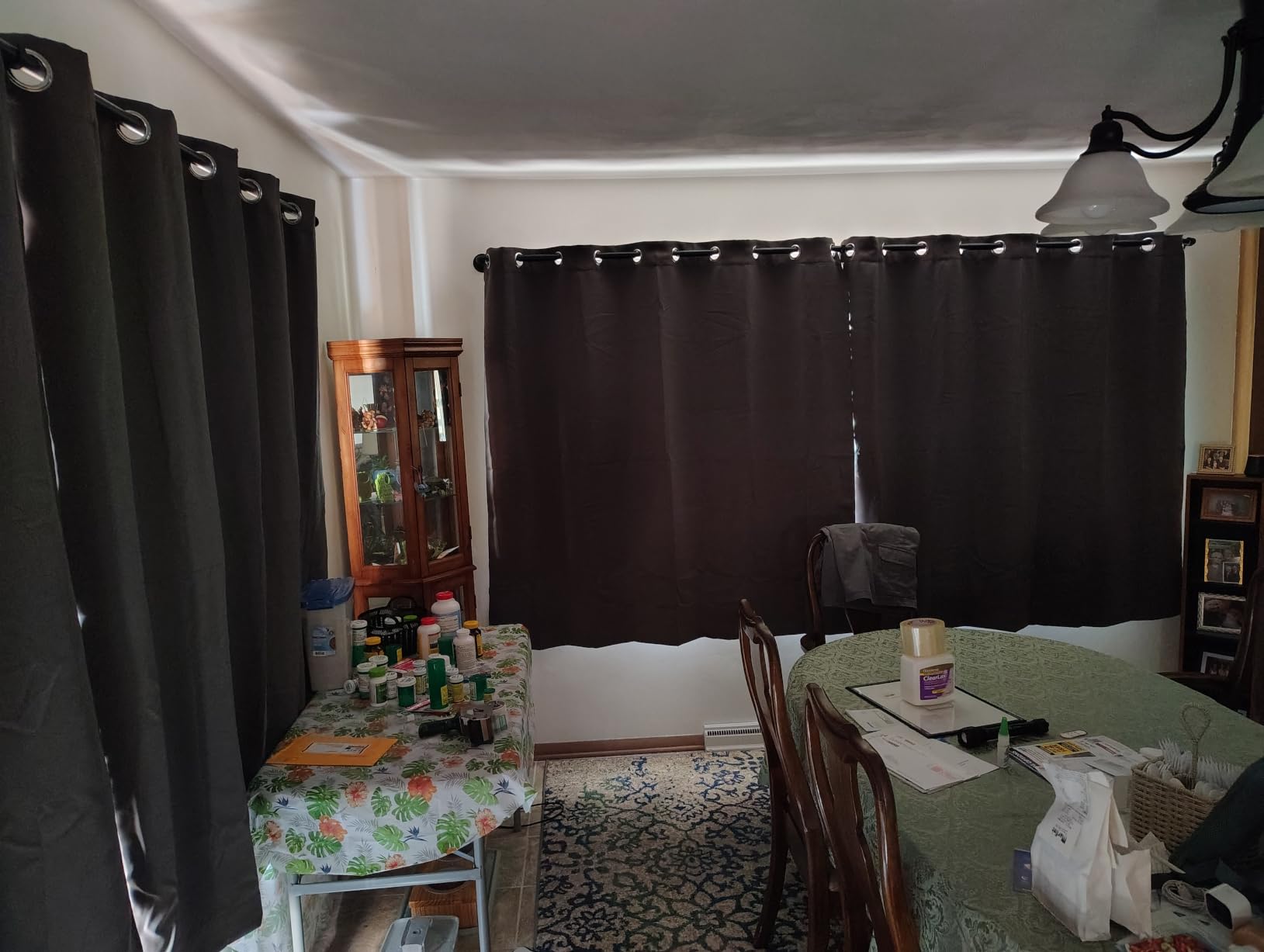 NICETOWN Black Full Blackout Curtains for Dining Room 52