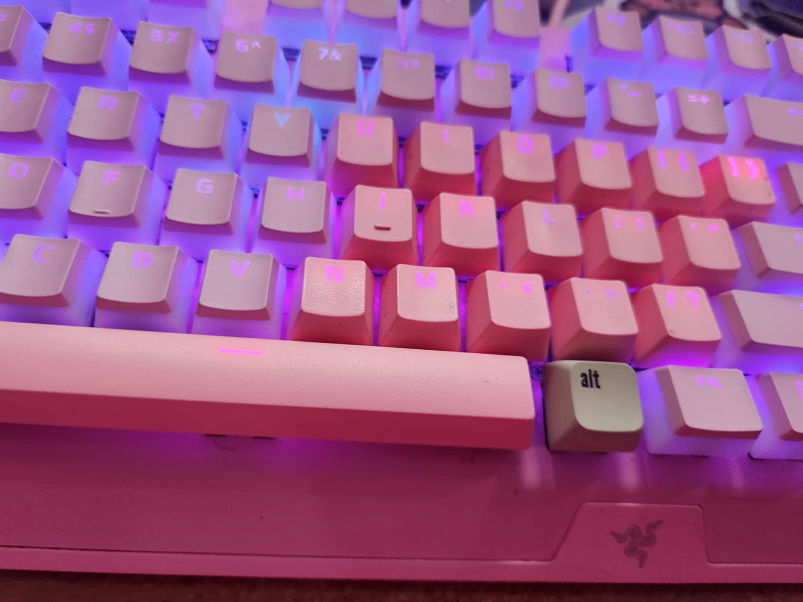 HyperX Pudding Keycaps - Double Shot PBT Keycap Set with Translucent Layer, for Mechanical Keyboards, Full 104 Key Set, OEM Profile, English (US) Layout - Black customer photo 1