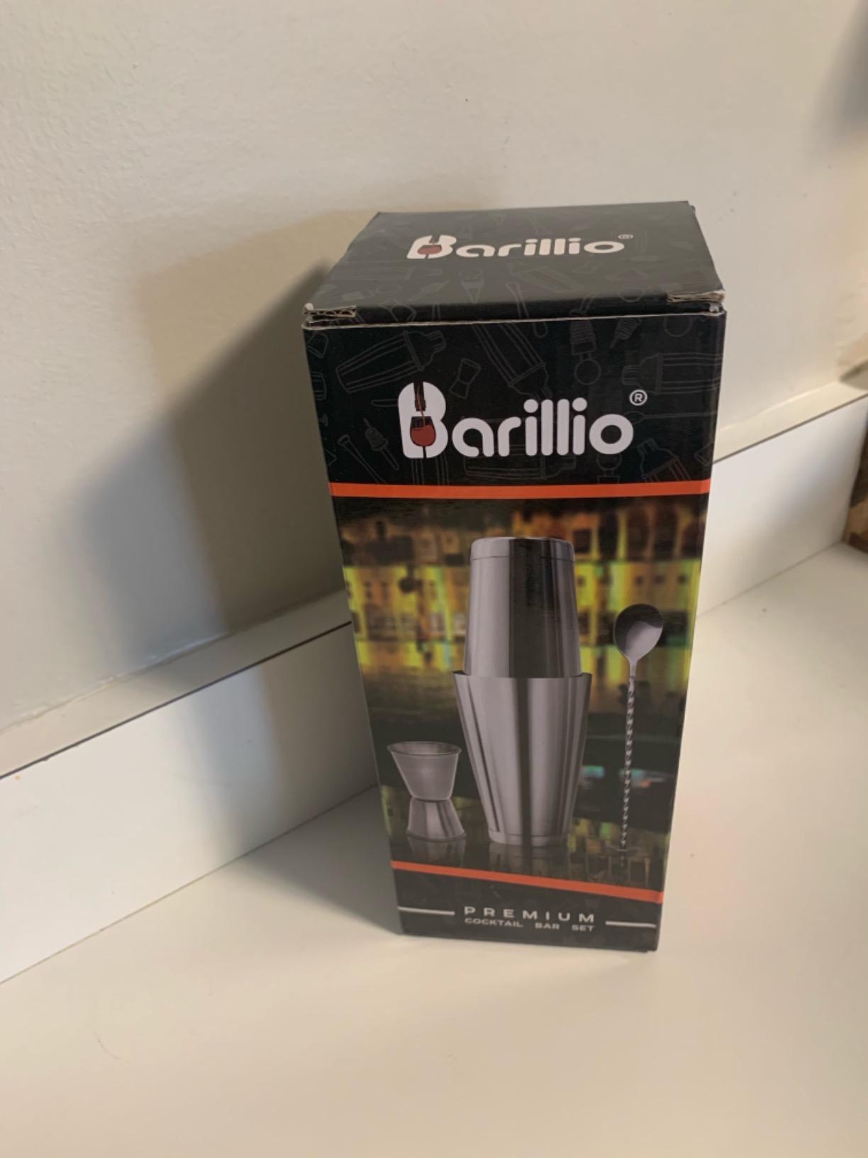 Barillio Boston Shaker Set - Stainless-Steel, Weighted, Martini Cocktail Shaker Set w/Strainer & Mixer - Mixology Bartender Kit - Bar Set for The Home - 9-pc Drink Shaker Set - Bar Tools (Silver) customer photo 1