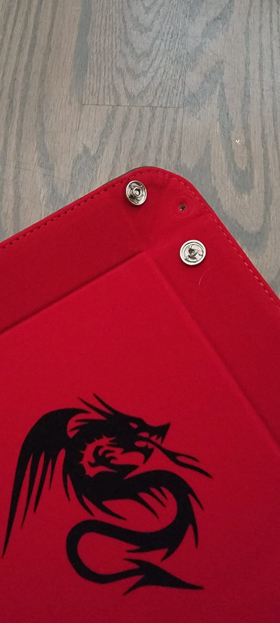 Luck Lab Folding Dice Tower & Dice Tray for DND RPG, Dragon Black/Red | Portable magnetic dice roller folds flat for compact storage and controlled rolls during D&D, RPG, and tabletop game nights. customer photo 2