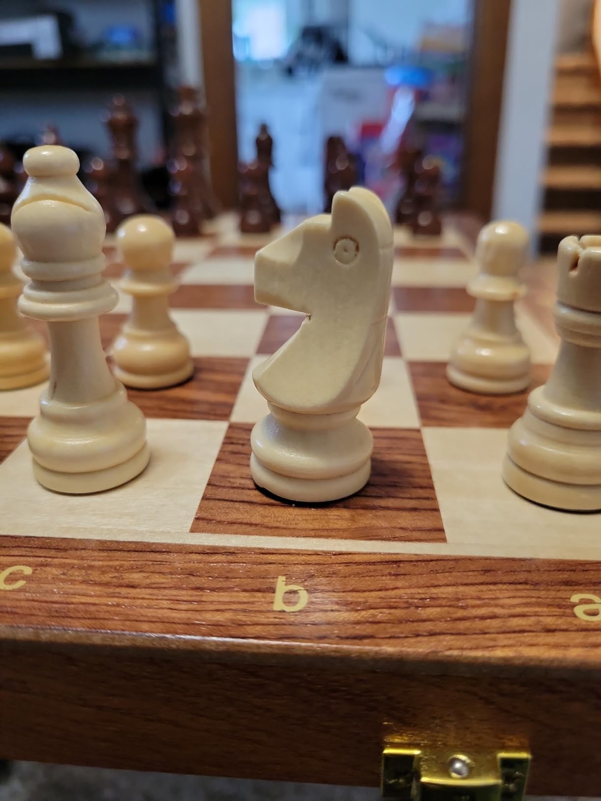 15 Inch Wooden Chess Set with Storage Board for Adults & Children | Premium Wood Finish Built In Chess Piece Storage Classic Strategy Board Game Home Decor Chess Collection customer photo 2