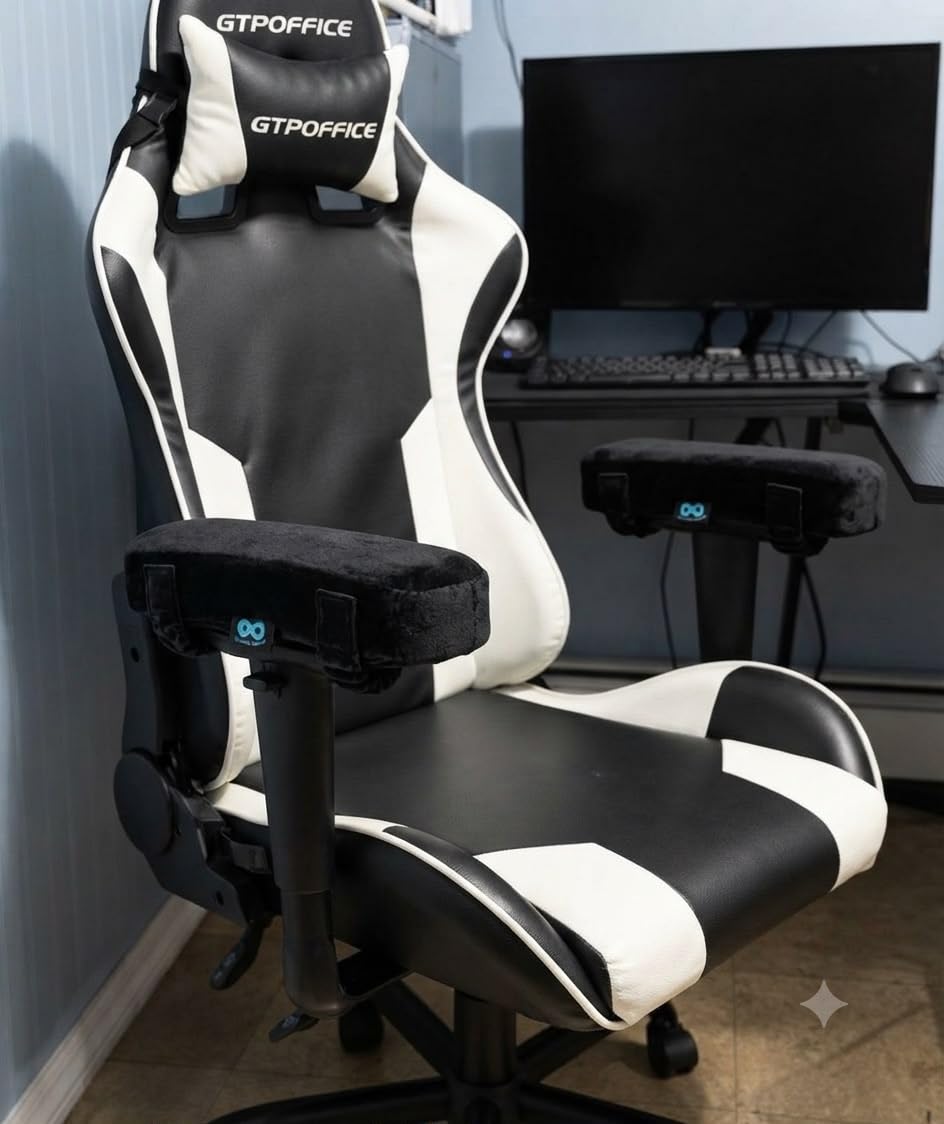 Everlasting Comfort Office Chair & Wheelchair Arm Pads - Memory Foam ArmRest Covers for Desk, Gaming Chair, Arm Pillow Seat Cover Cushions & Protectors to Relieve Pressure for Elbows customer photo 2