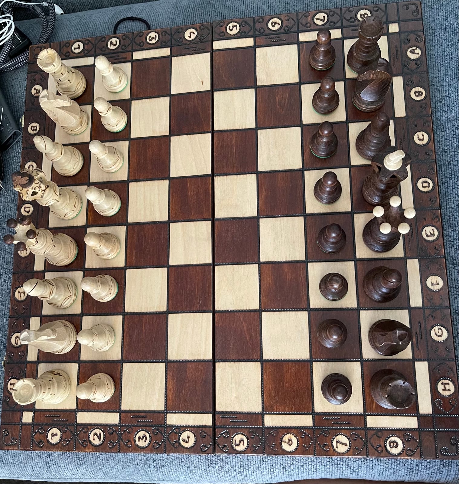 Handmade European Wooden Chess Set with 21 Inch Board and Hand Carved Chess Pieces customer photo 2
