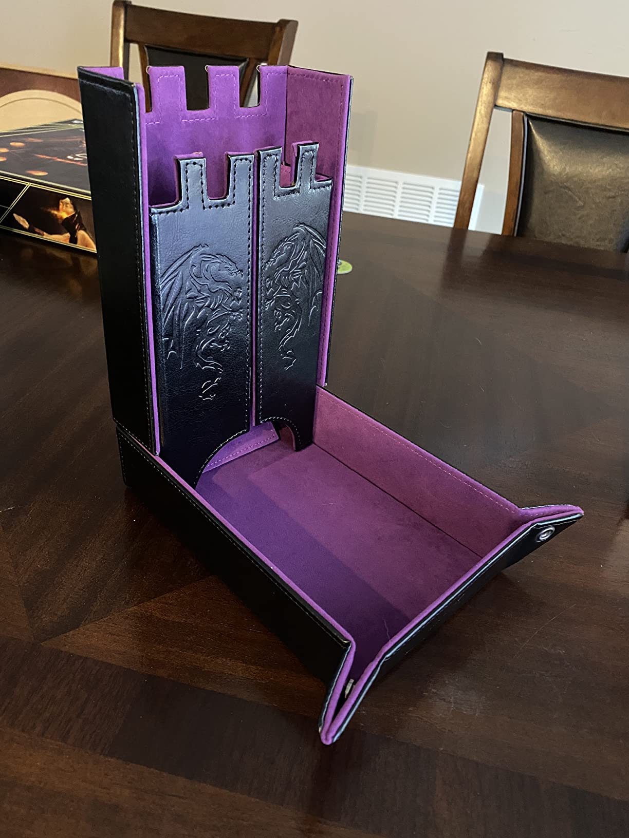 Forged Dice Co. Draco Castle Foldable Dice Tray and Dice Tower - Foldable DND Dice Tray and Dice Rolling Tray Tower - Perfect for Dungeons and Dragons RPG and Tabletop Gaming customer photo 1