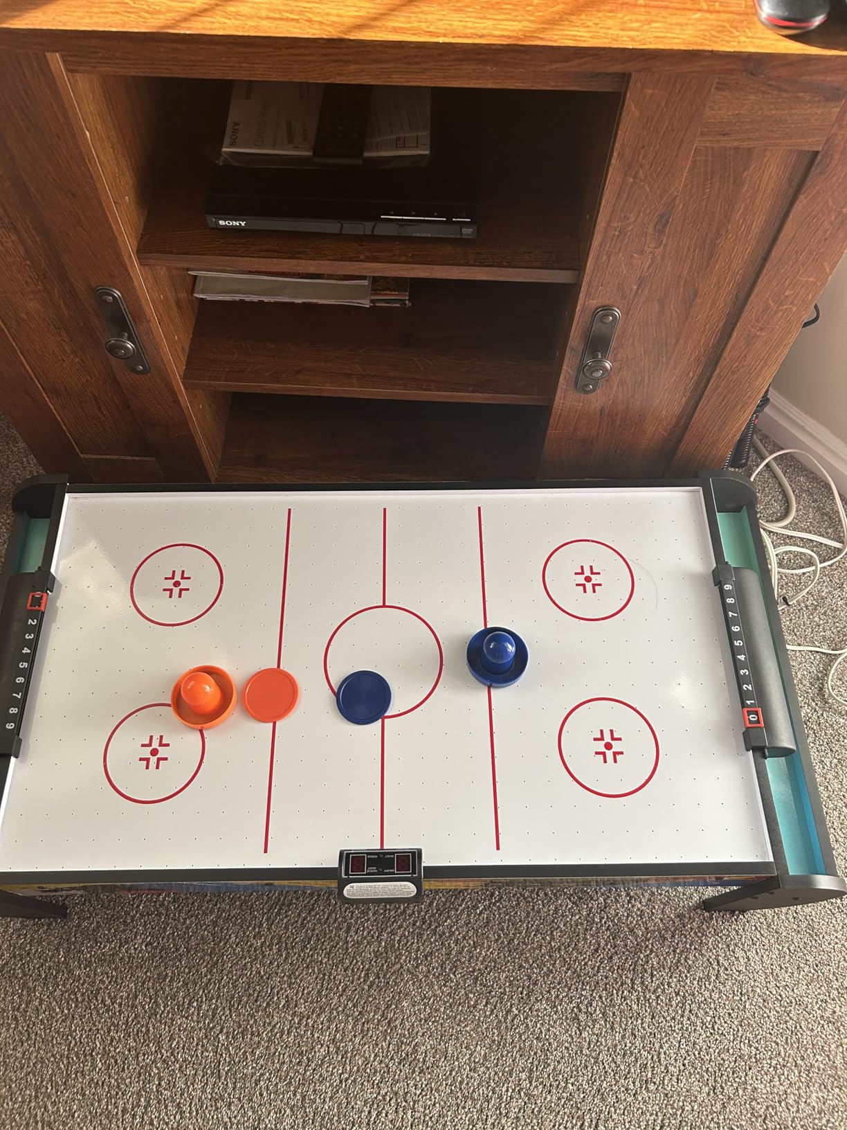 Air Hockey Table for Kids | Tabletop Air Hockey for Children, Girls, Boys, Teens with Air Hockey Pucks and Paddles, Electronic Fans customer photo 1
