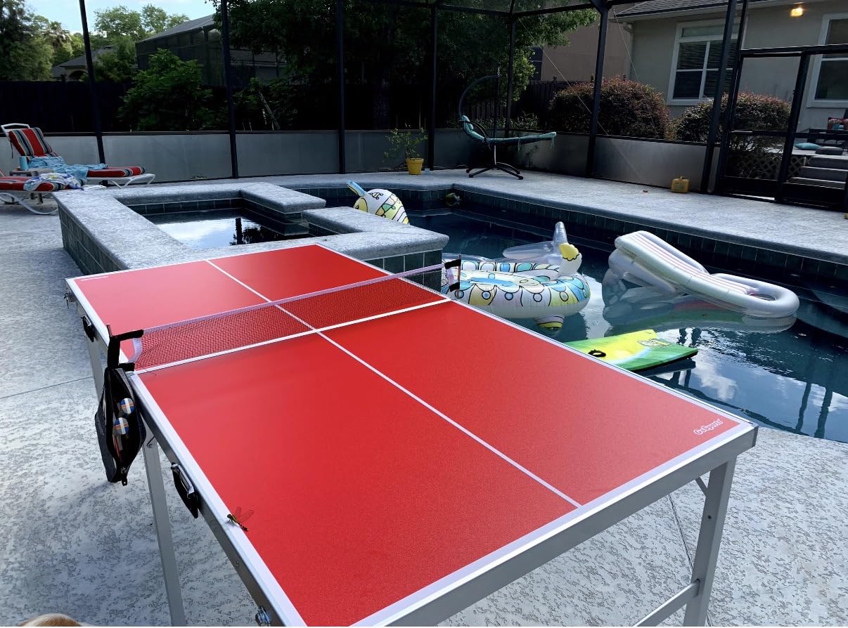 GoSports Mid-Size Table Tennis Game Set - Indoor/Outdoor Portable Table Tennis Game with Net, 2 Paddles and 4 Balls customer photo 2