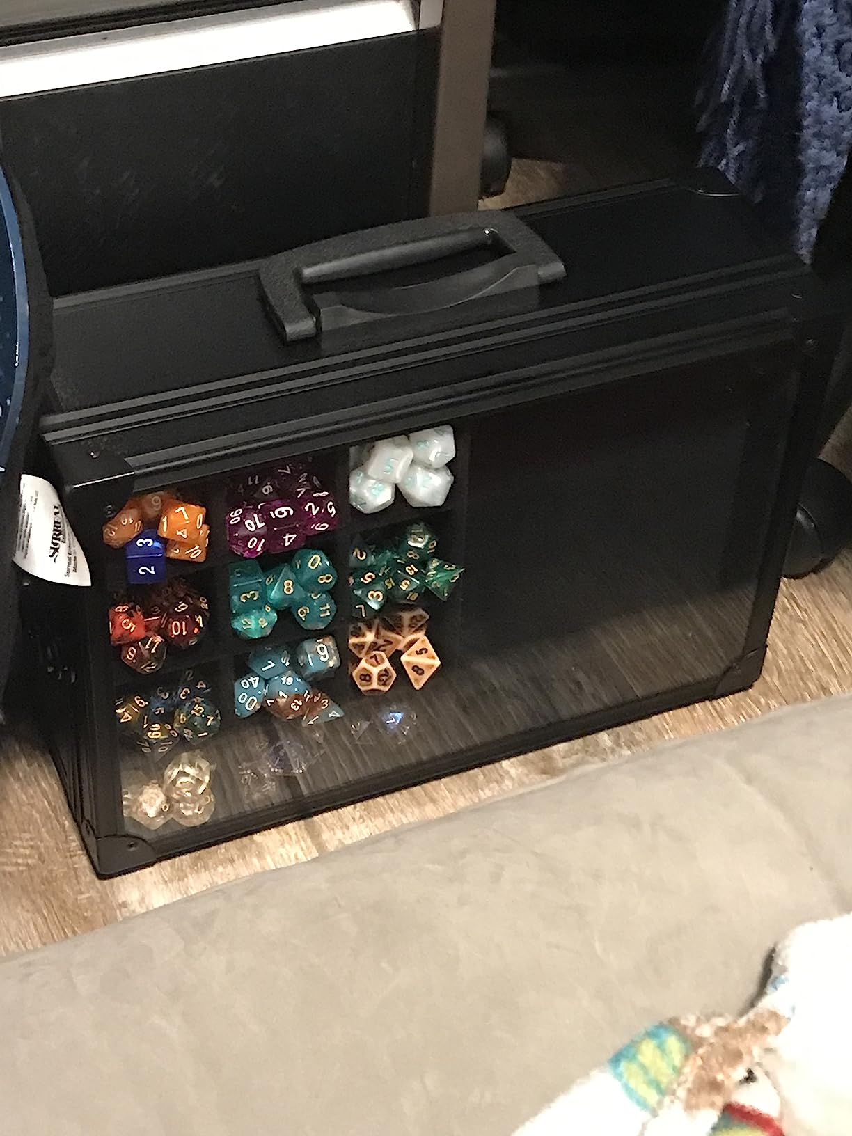 Forged Dice Co. Dice Display Case and Rolling Tray with 3 Removable Divided Dice Trays - Storage Box Holds up to 720 Metal or Plastic Polyhedral Dice Sets - Great for Dice Collectors or RPG D&D Games customer photo 1